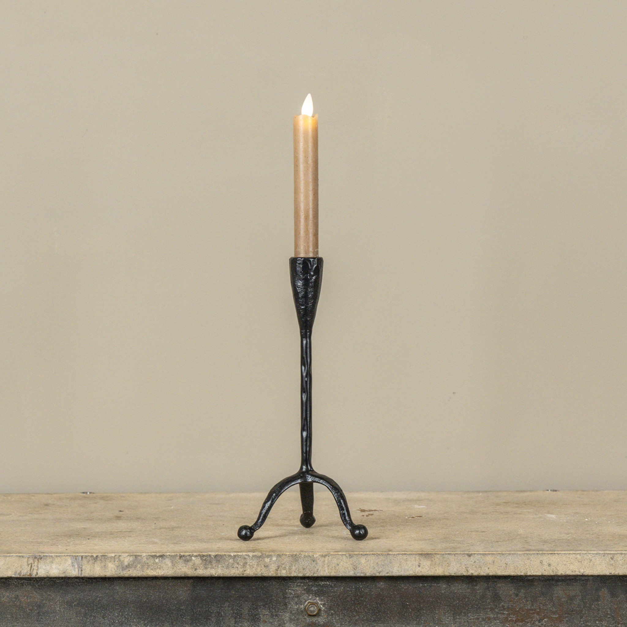 Forged Metal Taper Candle Holder, 10", photo 2 of 4