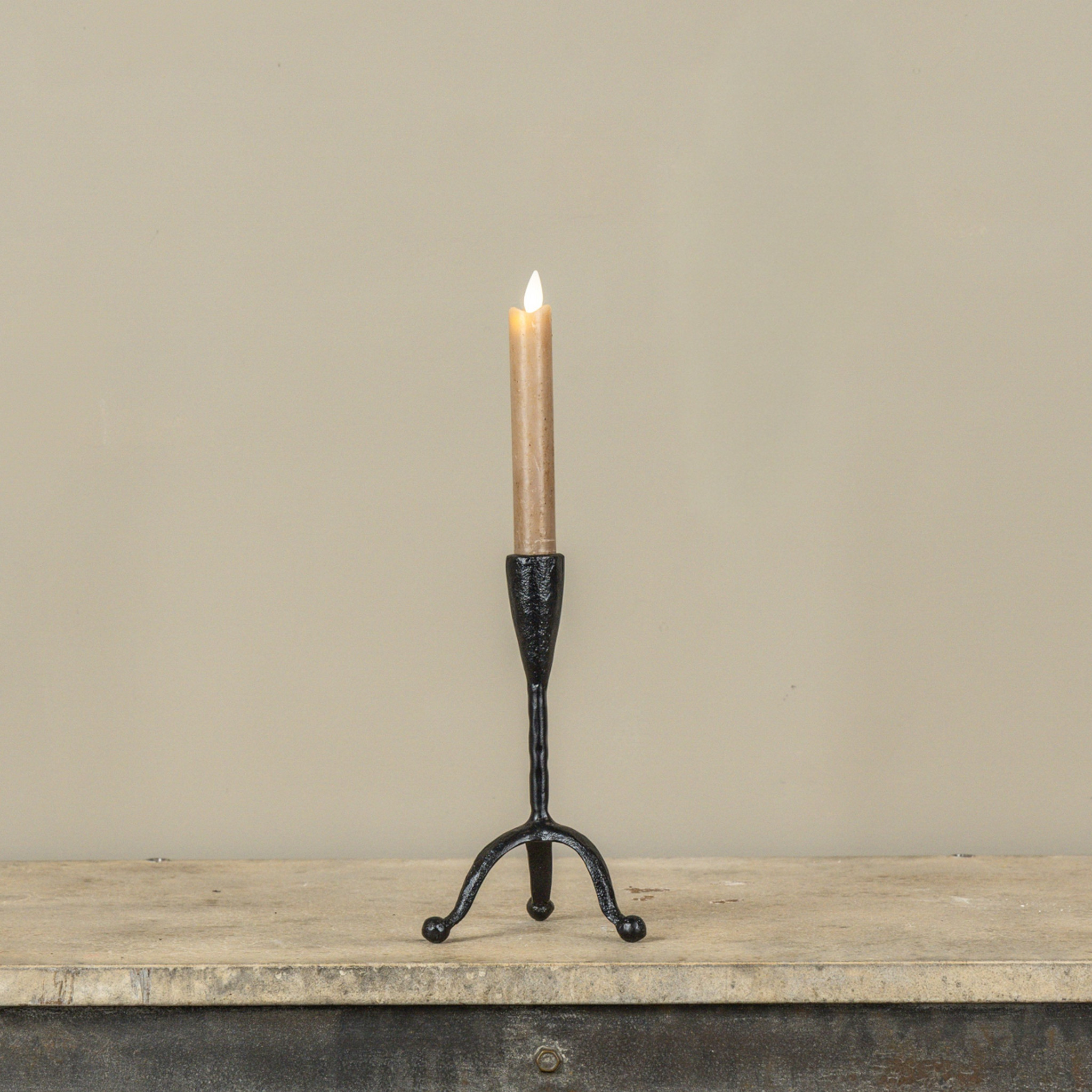 Forged Metal Taper Candle Holder, 8", photo 2 of 4