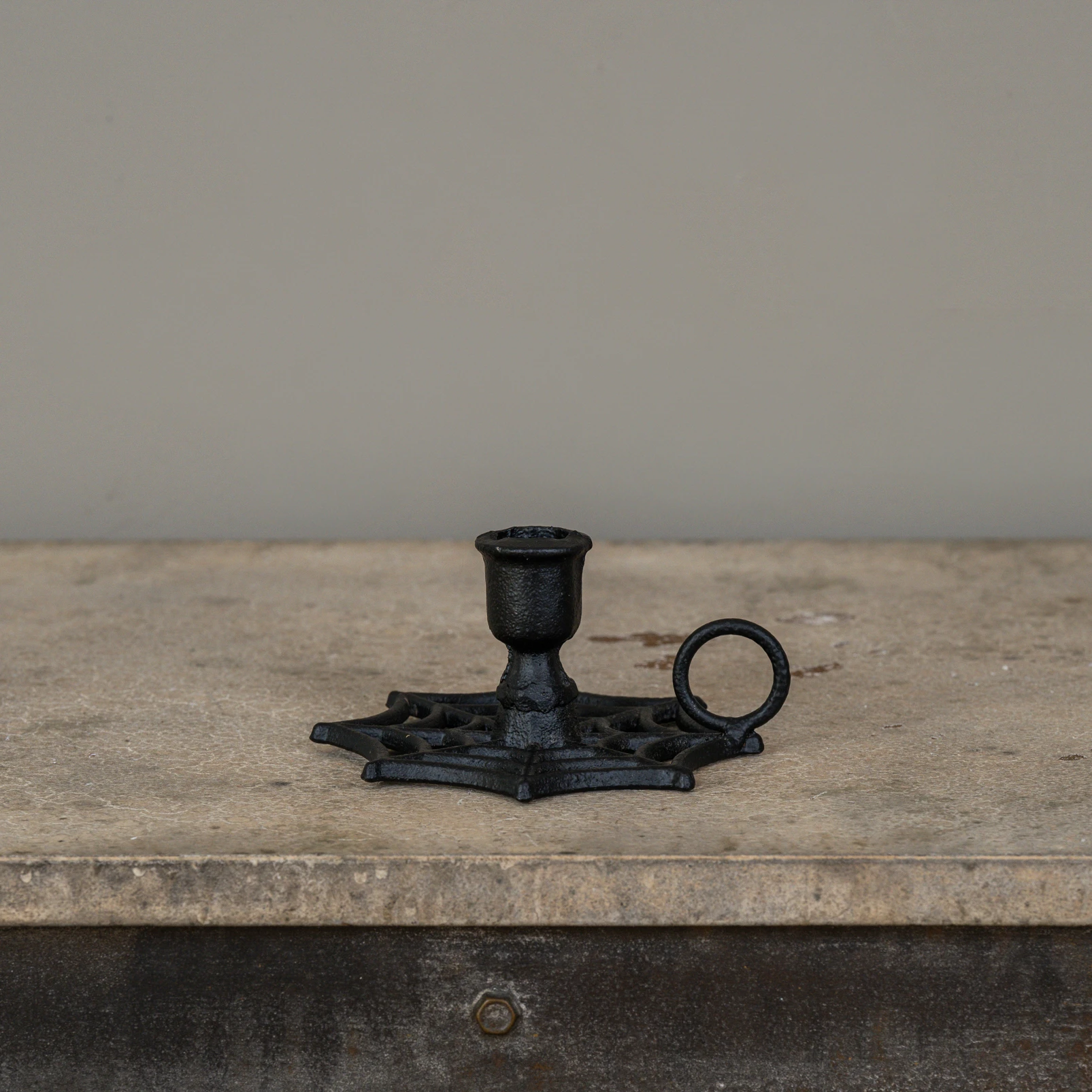 Black Spider Web Taper Candle Holder, photo 7 of 7