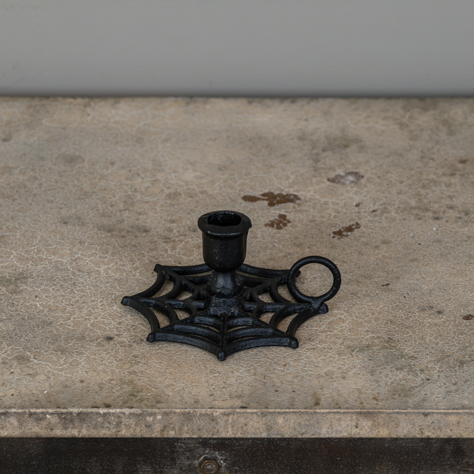 Black Spider Web Taper Candle Holder, photo 4 of 7