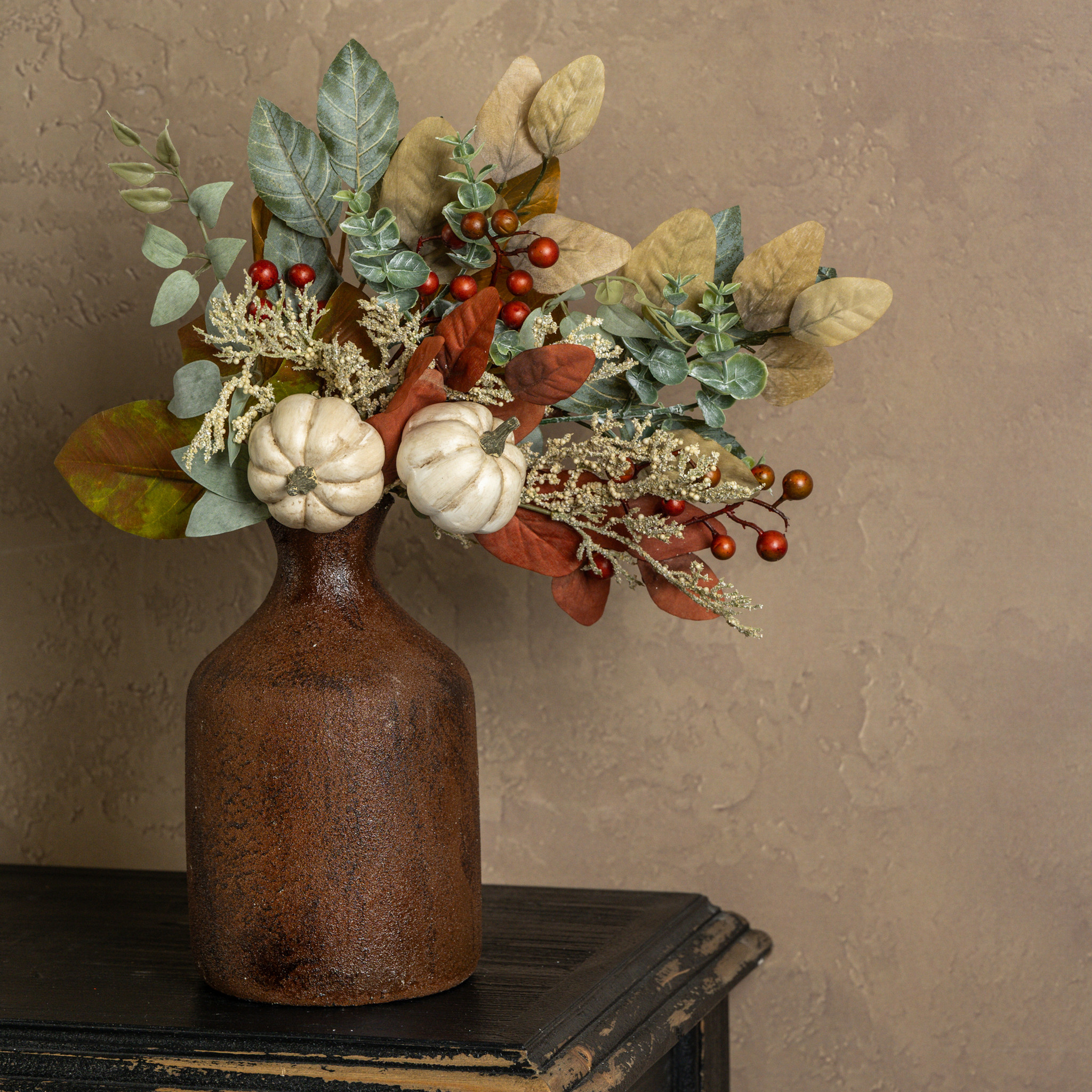 Pumpkin, Eucalyptus & Berries Spray, 19", photo 5 of 5