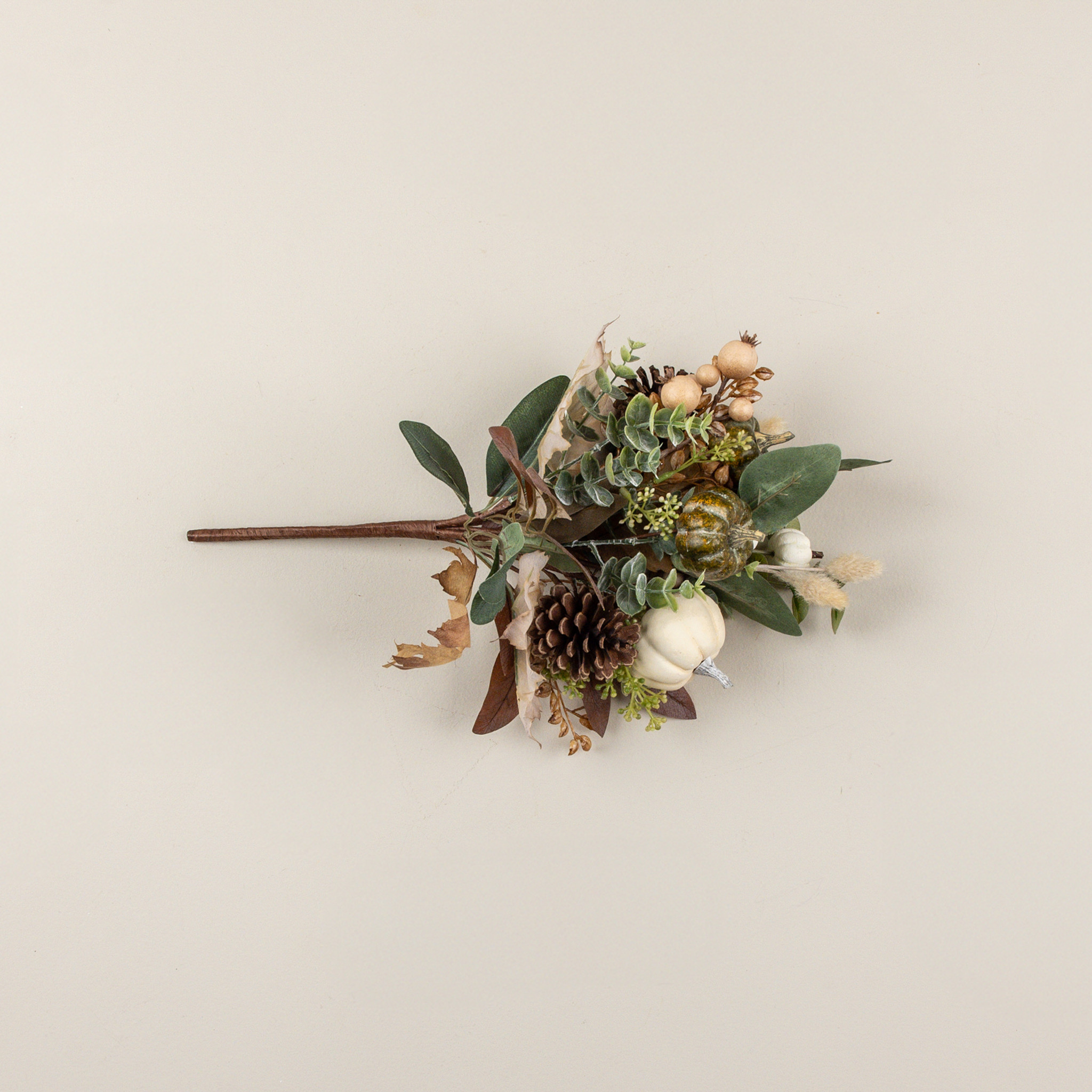 Pumpkin, Eucalyptus, Pinecones & Berries Bush, 18", photo 3 of 4
