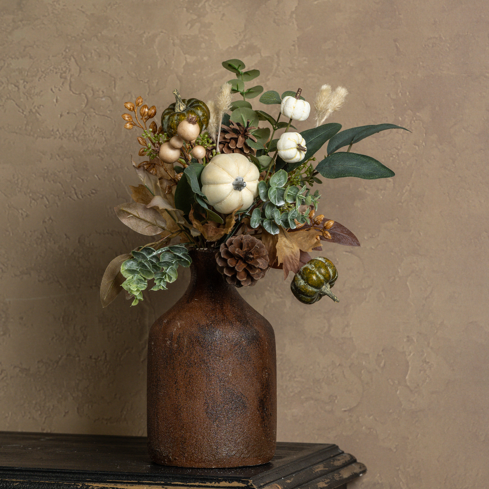 Pumpkin, Eucalyptus, Pinecones & Berries Bush, 18", photo 4 of 4