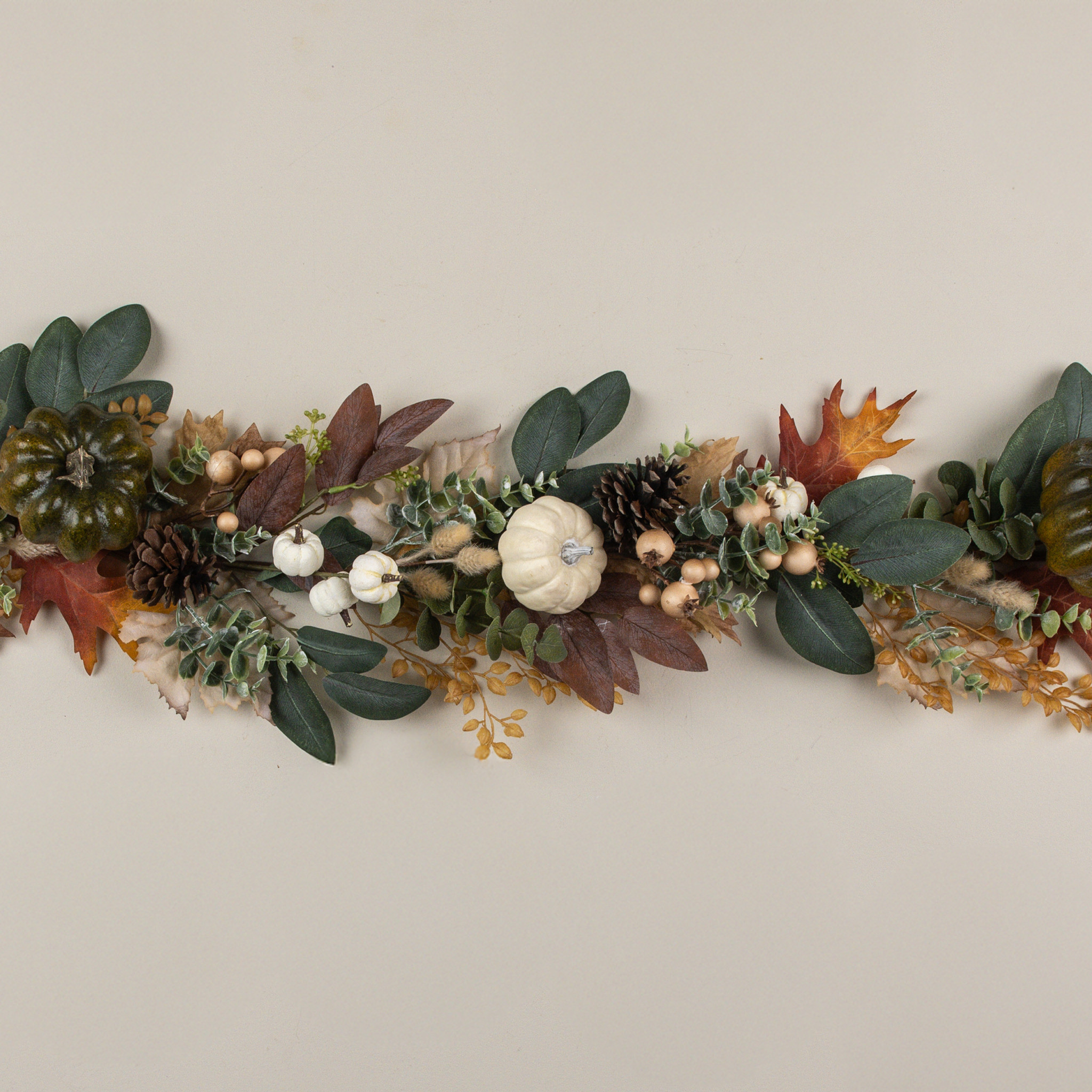 Pumpkin, Eucalyptus, Pinecones & Berries Garland, 6 ft, photo 3 of 3