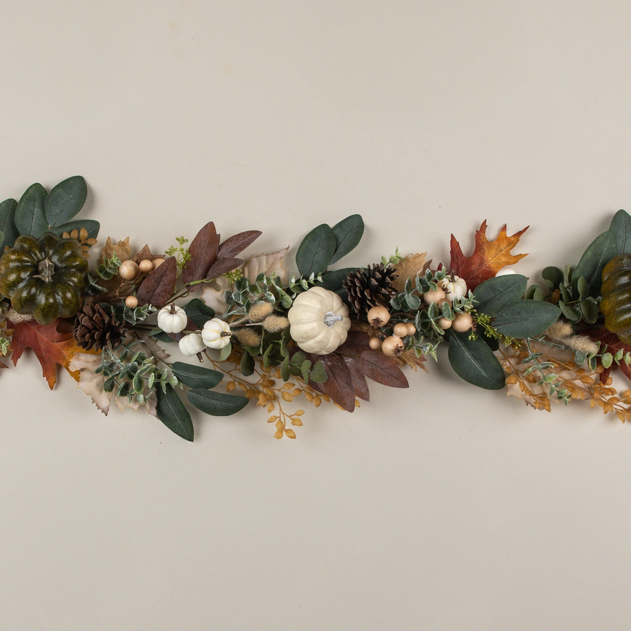 Pumpkin, Eucalyptus, Pinecones & Berries Garland, 6 ft, photo 3 of 3