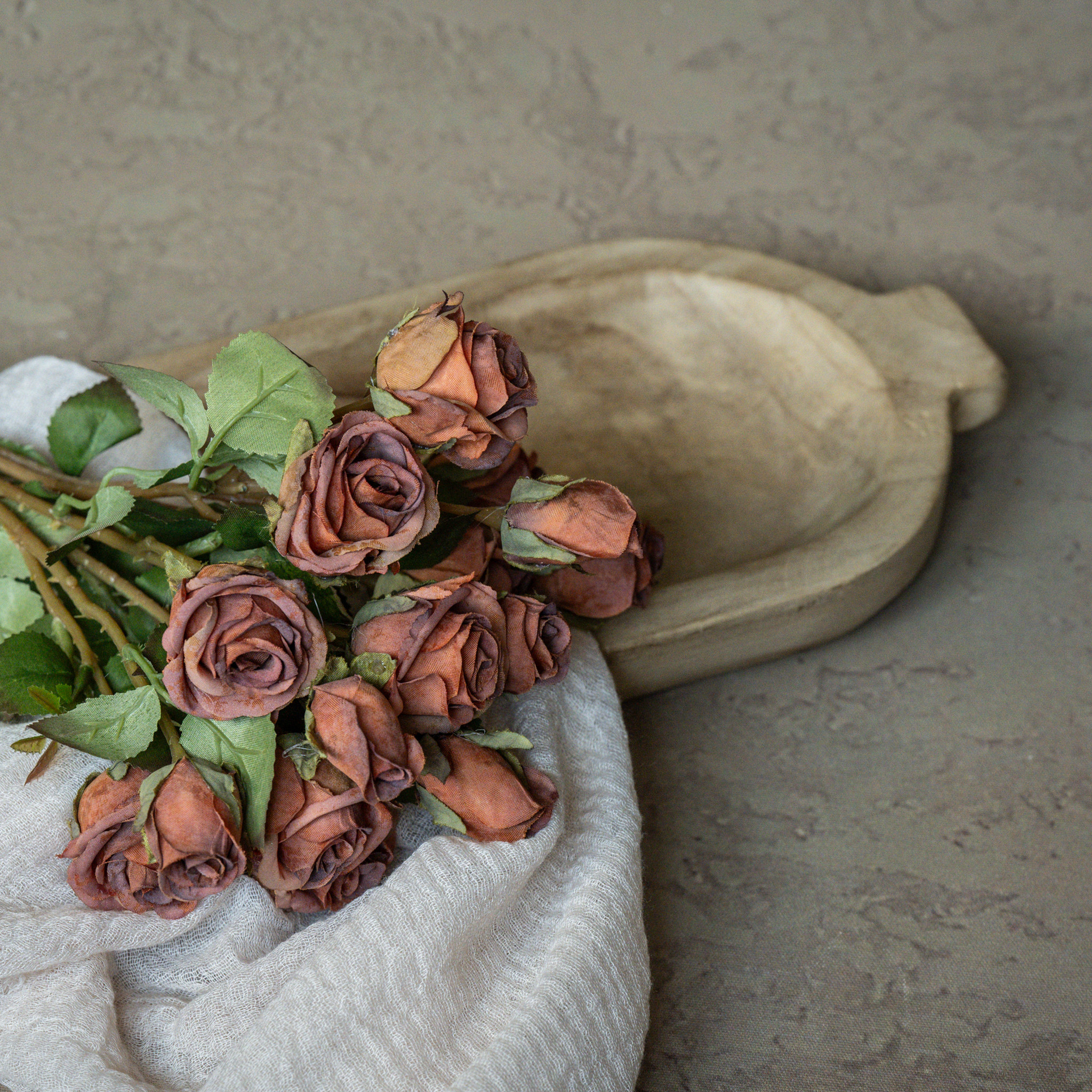 Sunset Dried Mini Rose Bundle, 17", photo 5 of 5