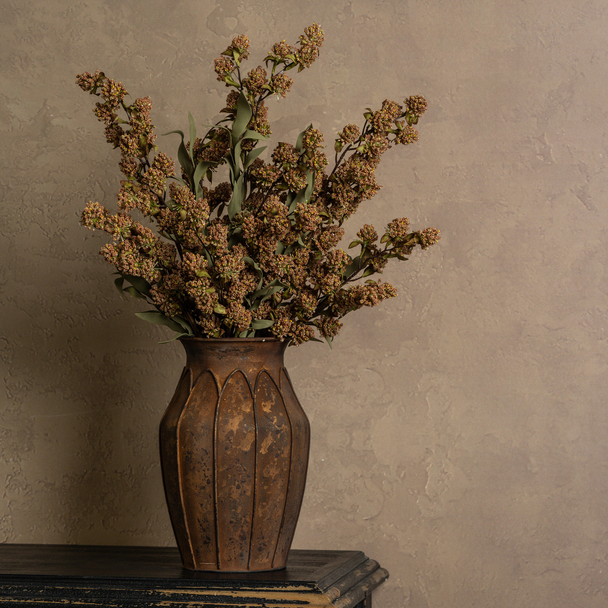 Brown Pompom Spray, 32", photo 2 of 4