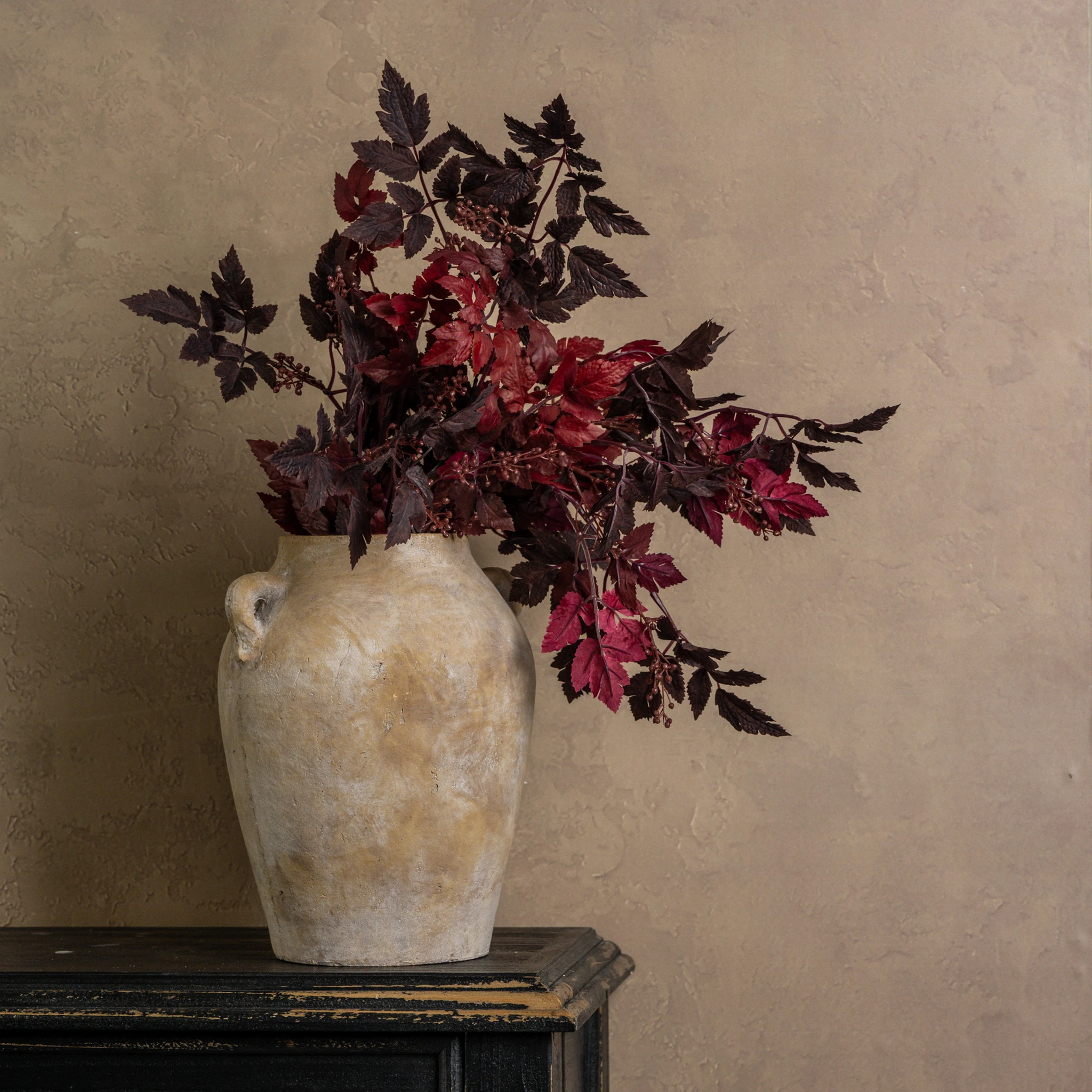 Burgundy Berry & Bugbane Leaf Spray, 35", photo 4 of 4