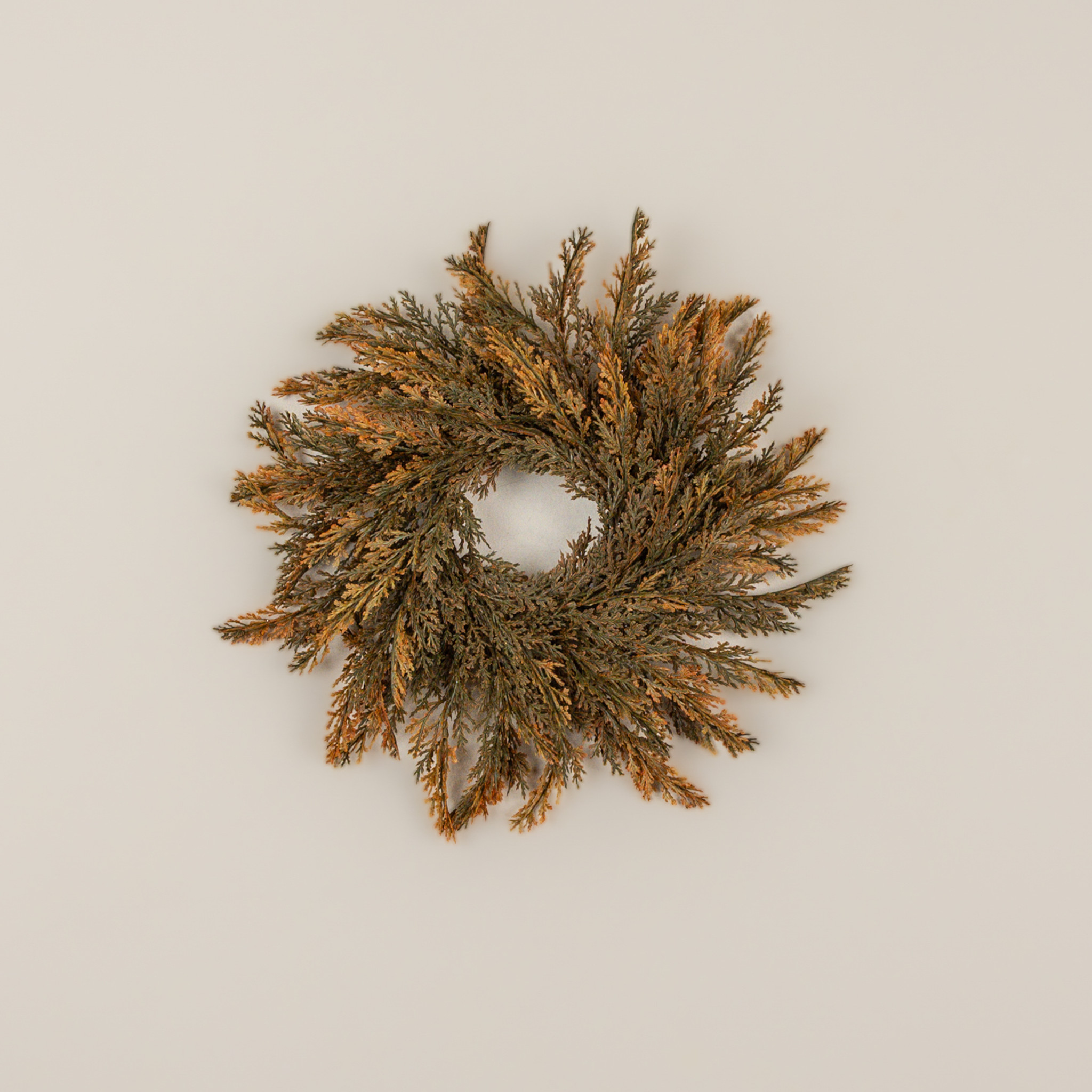 Orange Tipped Juniper Candle Ring, 14", photo 2 of 3