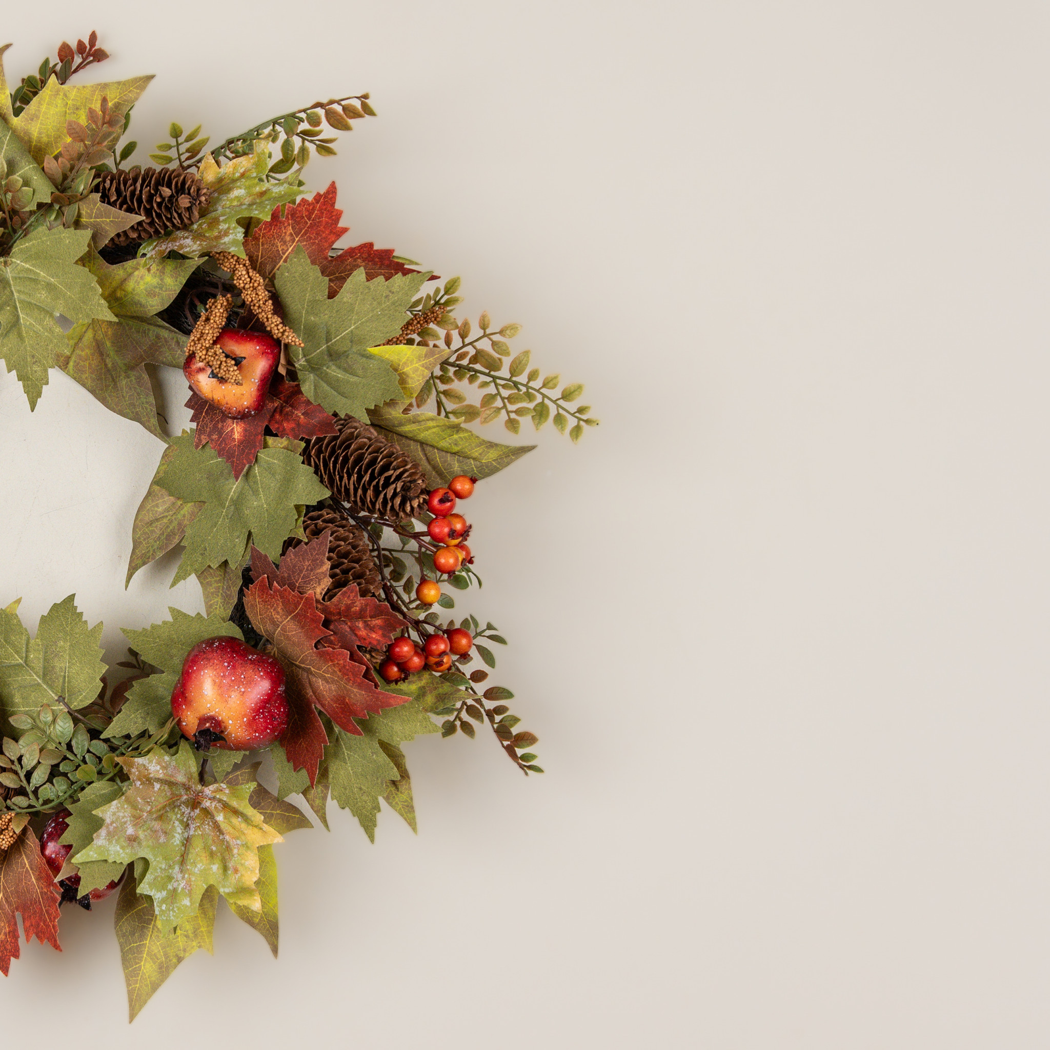Maple Leaf & Pomegranate Wreath, 22", photo 2 of 4