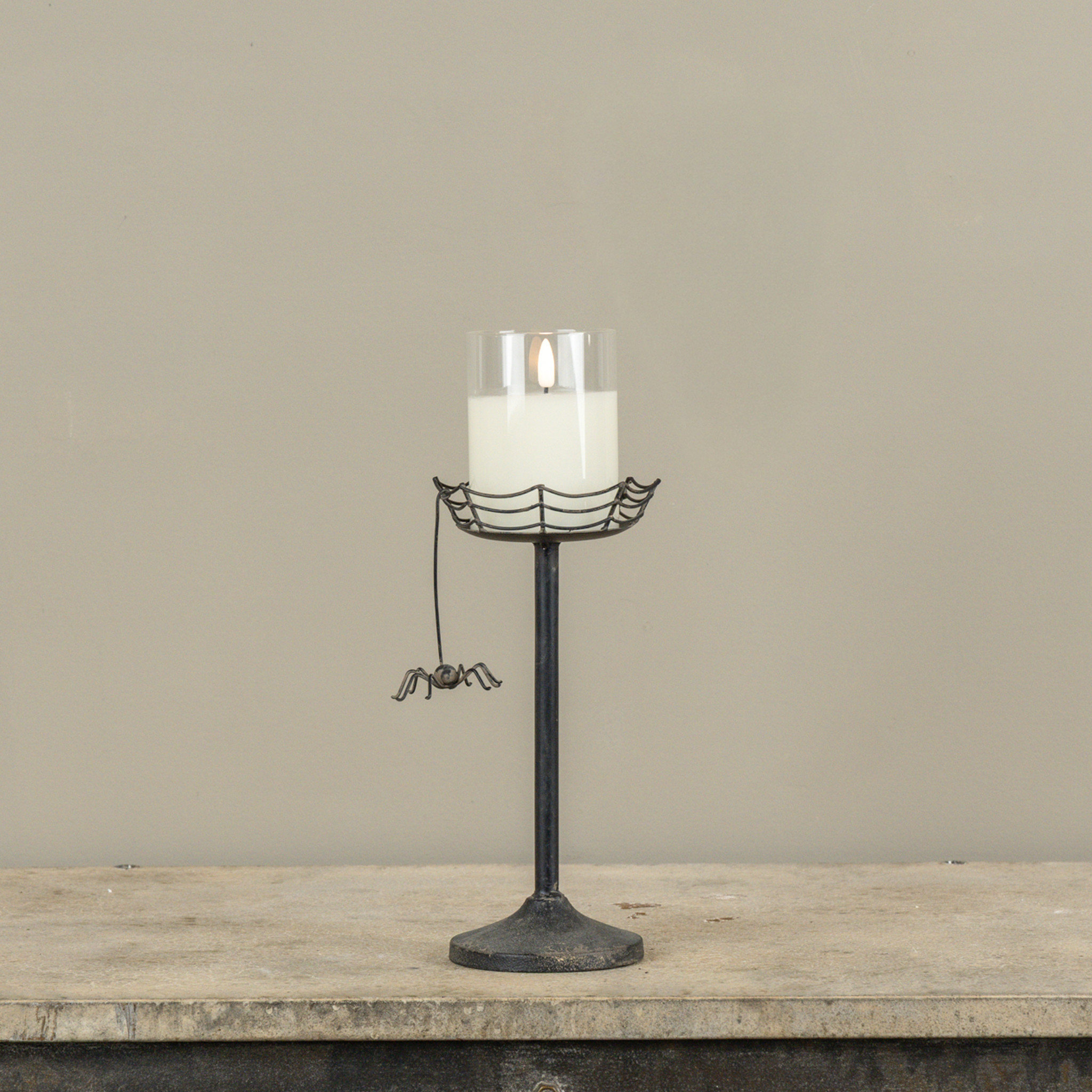 Spider Web Pillar Candle Holder, 9.5", photo 2 of 4