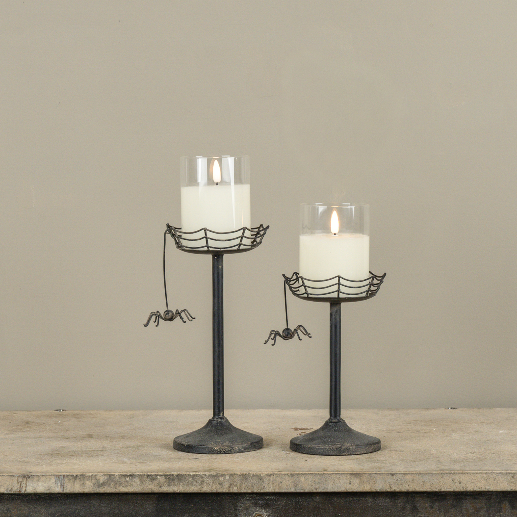 Spider Web Pillar Candle Holder, 9.5", photo 4 of 4