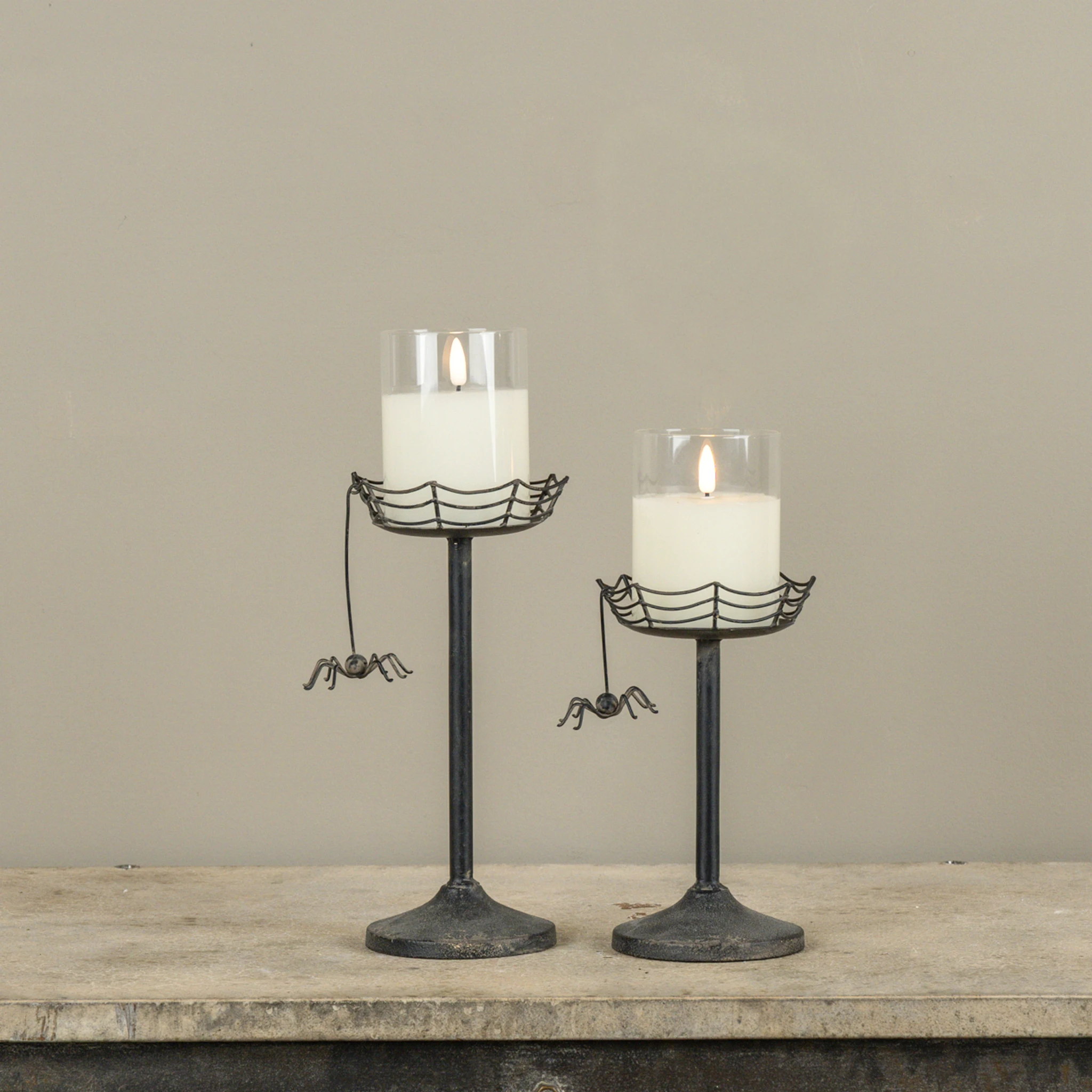 Spider Web Pillar Candle Holder, 9.5", photo 4 of 4