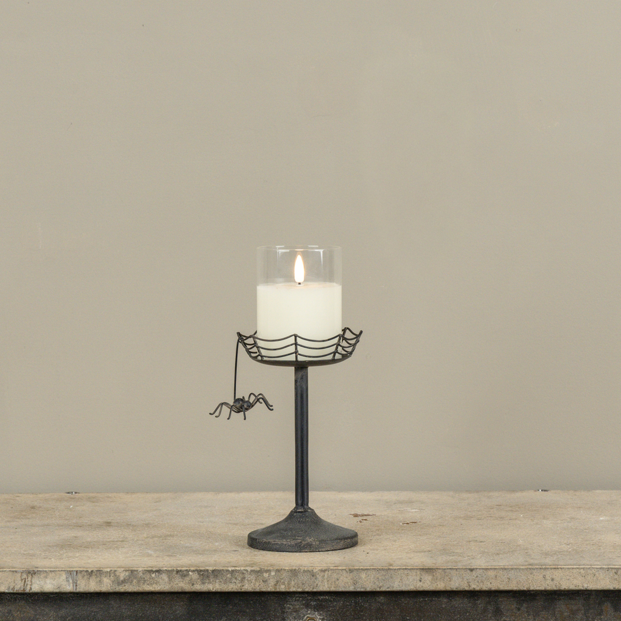 Spider Web Pillar Candle Holder, 7.5", photo 3 of 5
