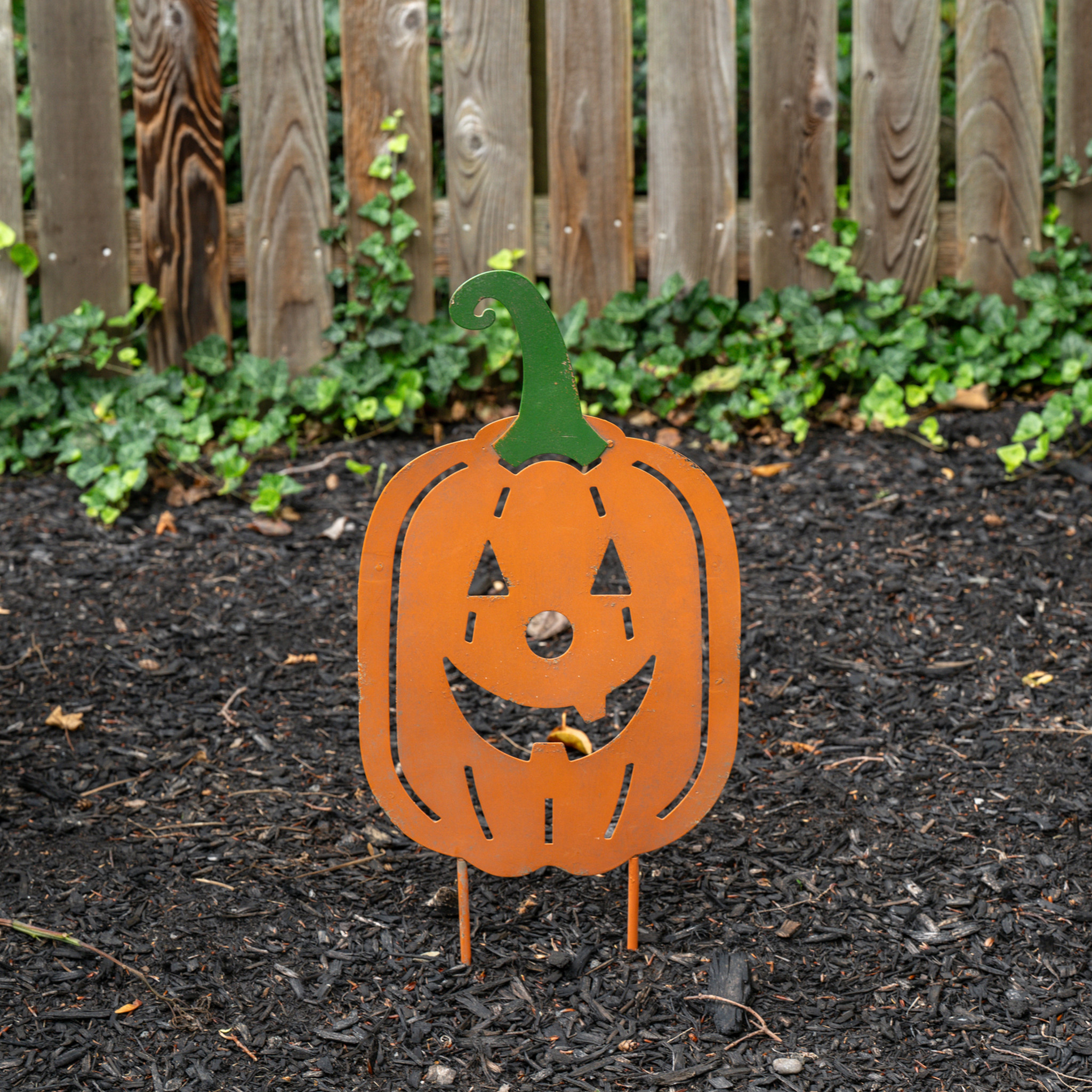 Orange Pumpkin Stake, 26.25"
