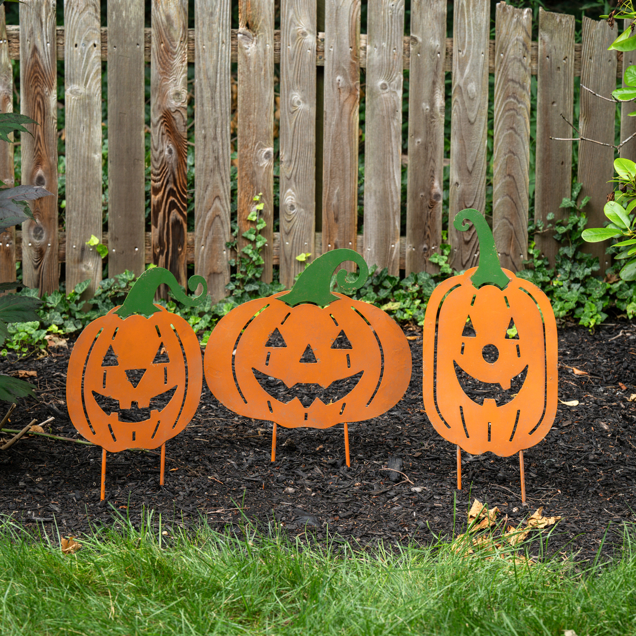 Orange Pumpkin Stake, 21", photo 3 of 3