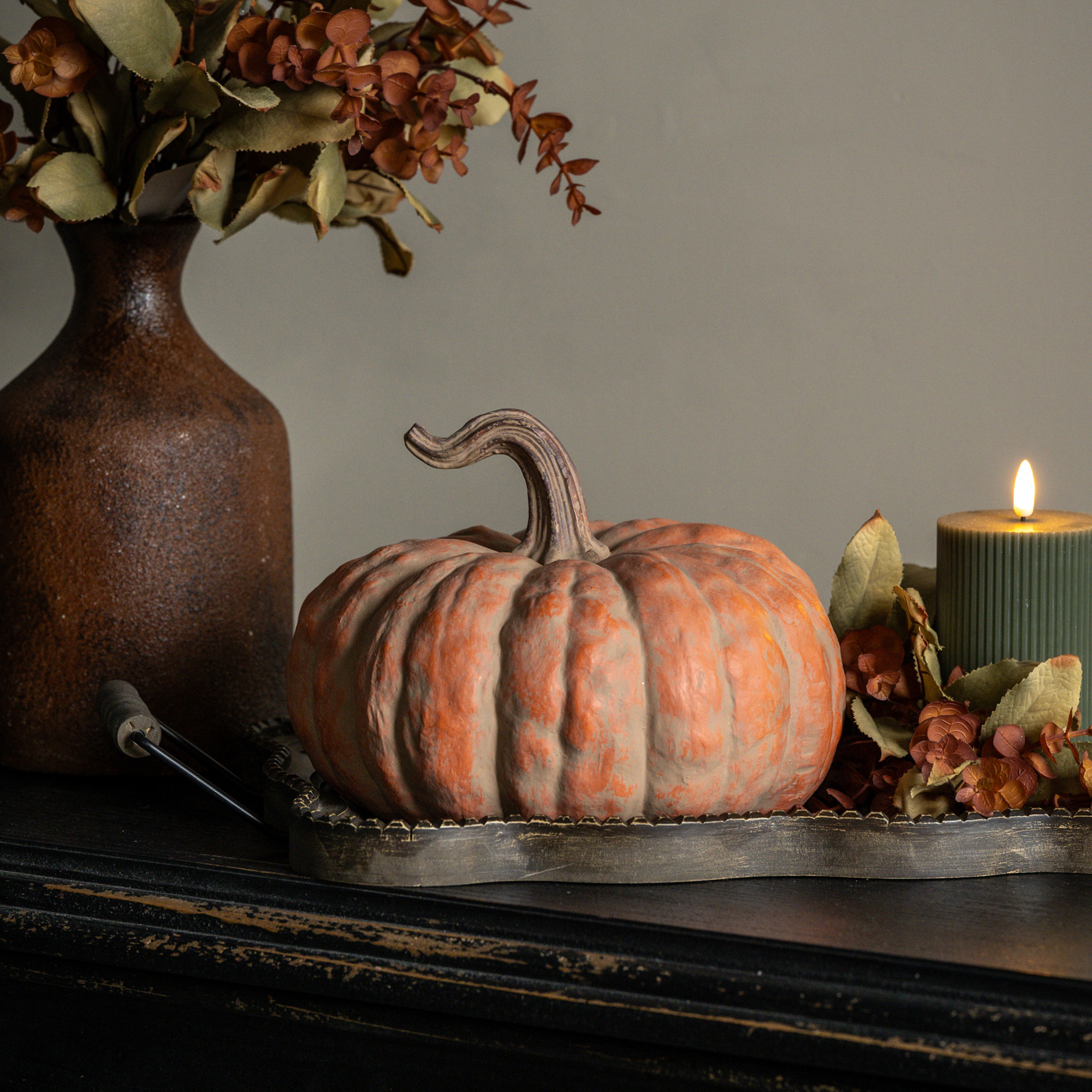 Dusty Orange Pumpkin, 7"