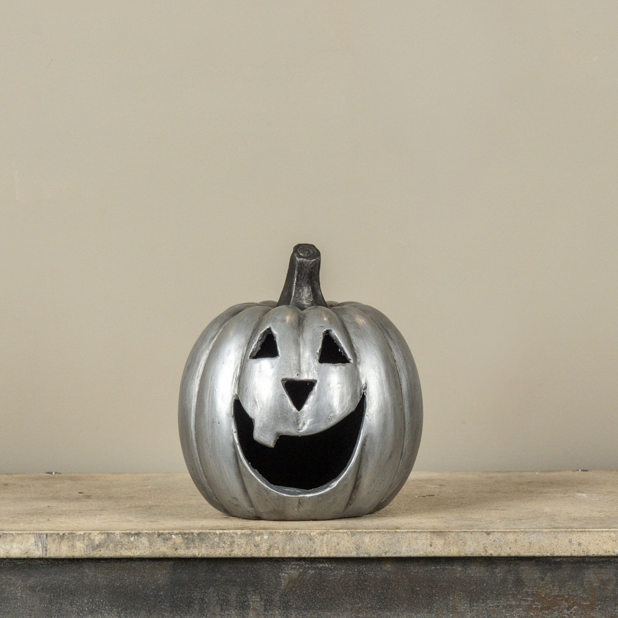 Silver Big Mouth Pumpkin, 8.5", photo 2 of 3