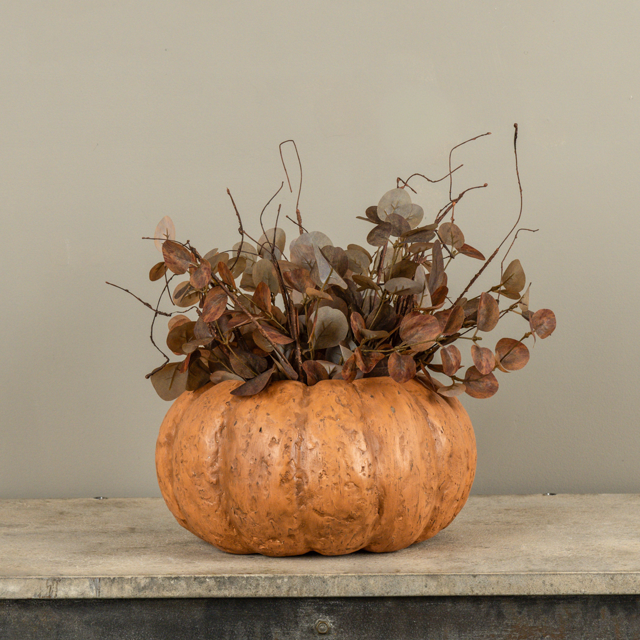 Terracotta Pumpkin Planter, 6.5", photo 3 of 3