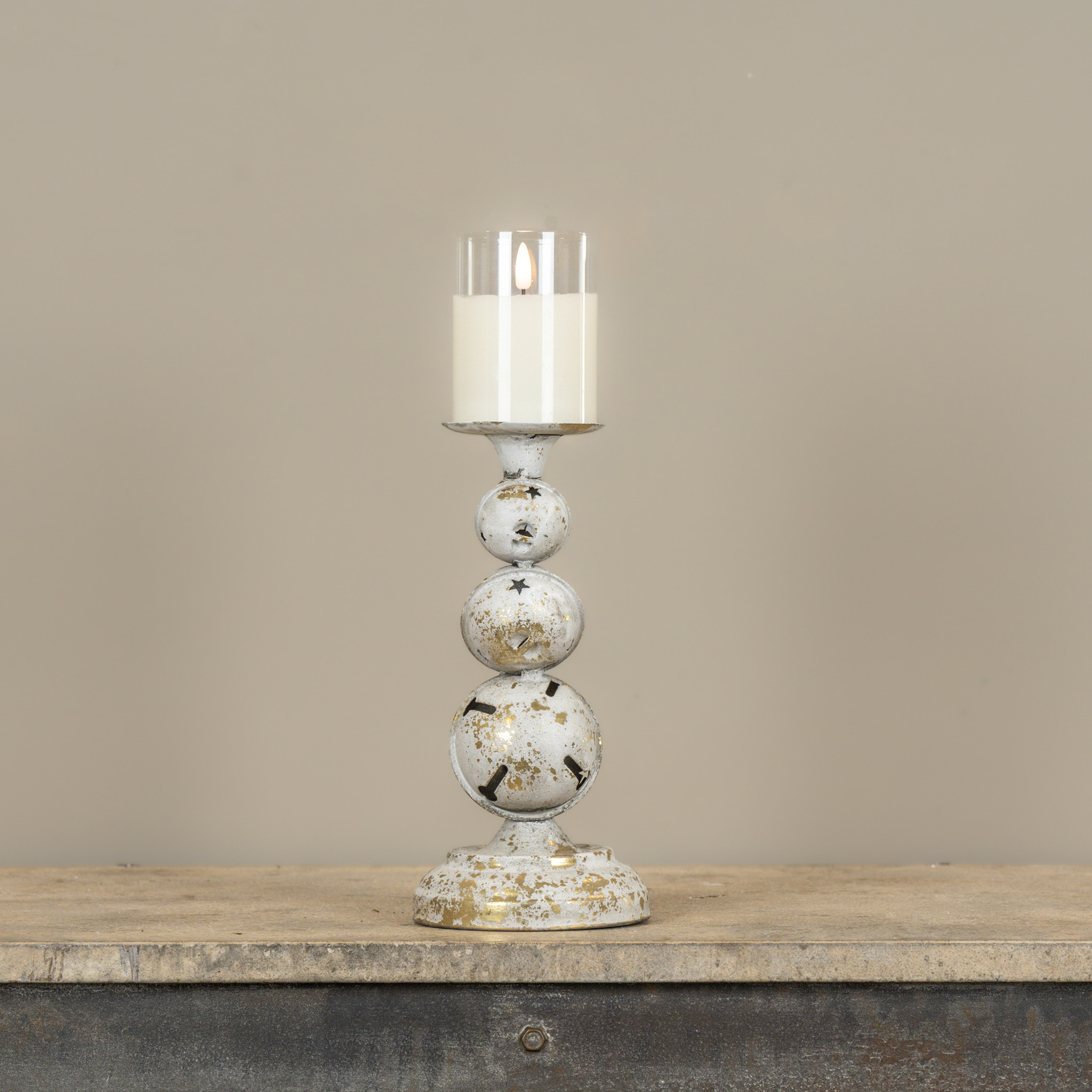Gold Bells Pillar Candle Holder, 10.25", photo 2 of 3