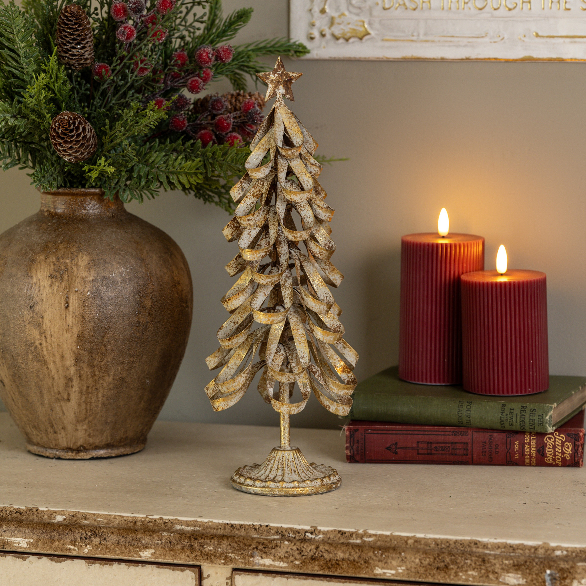 Gold Christmas Tree, 14.25"