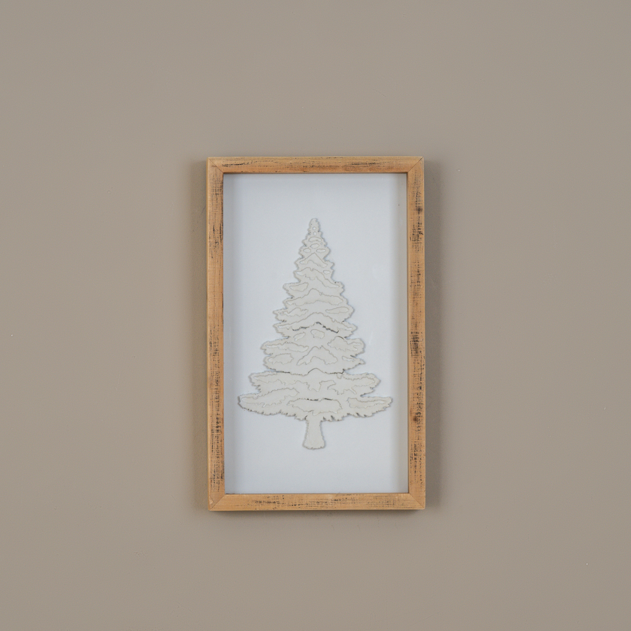 Framed Christmas Tree Sign, 15.5"