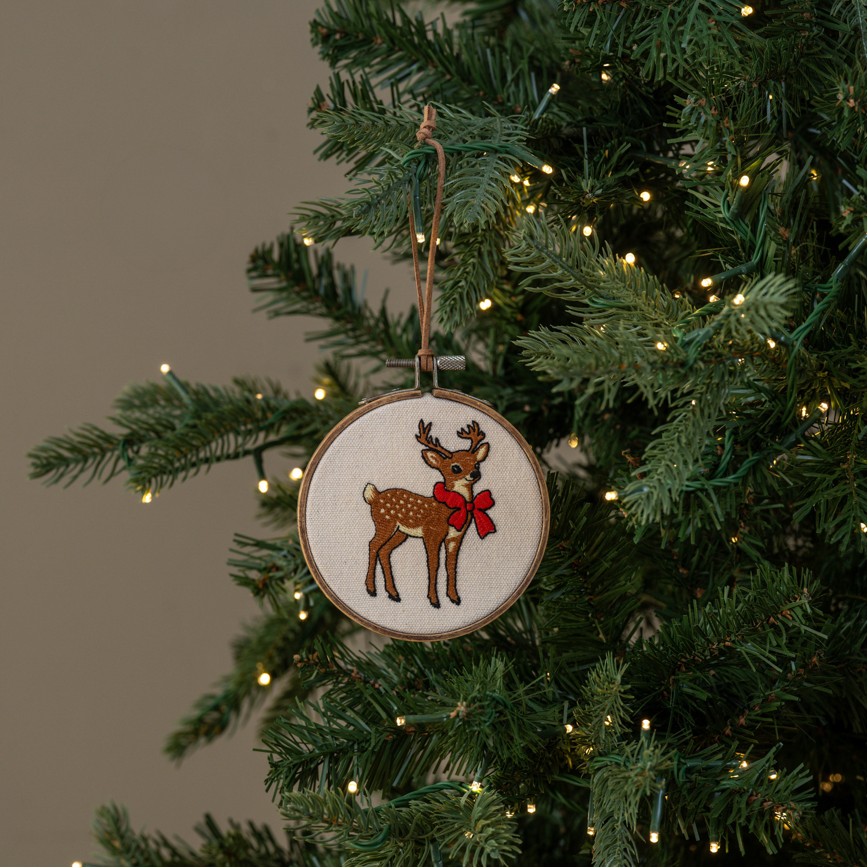Reindeer Embroidered Ornament, 5", photo 4 of 4