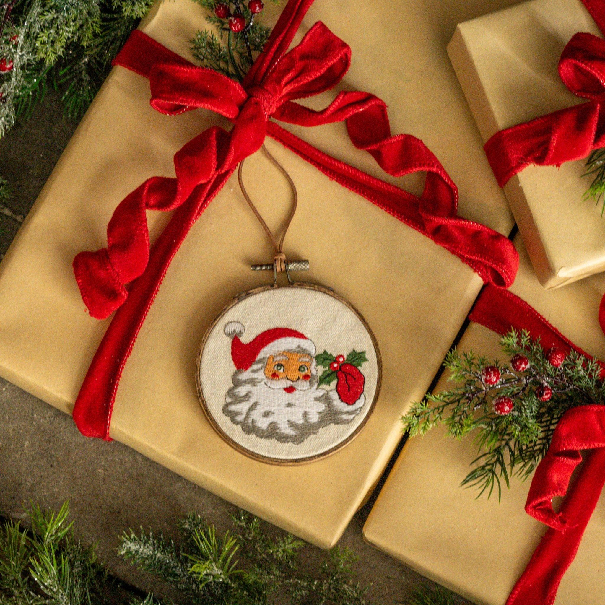 Saint Nick Embroidered Ornament, 5"