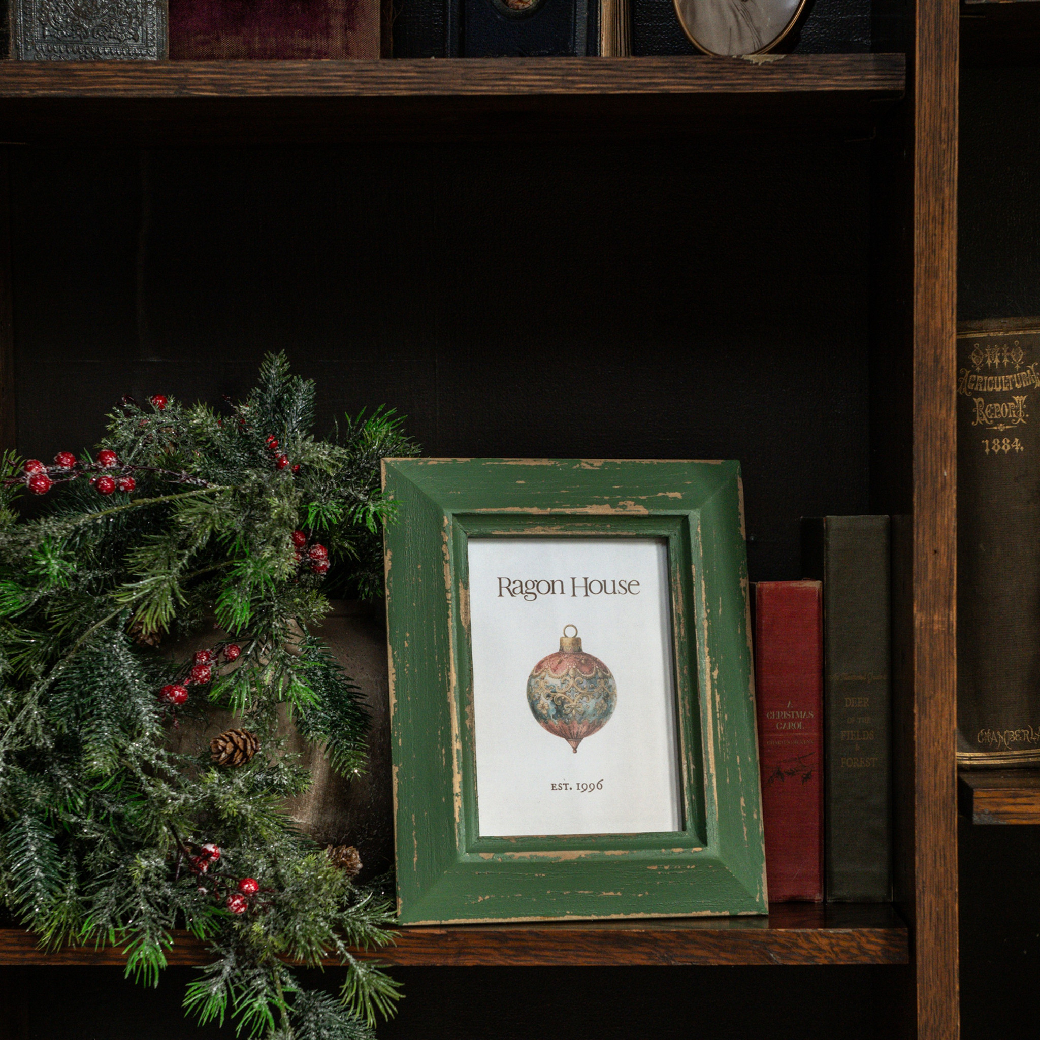Green Chippy Photo Frame, 5" × 7"