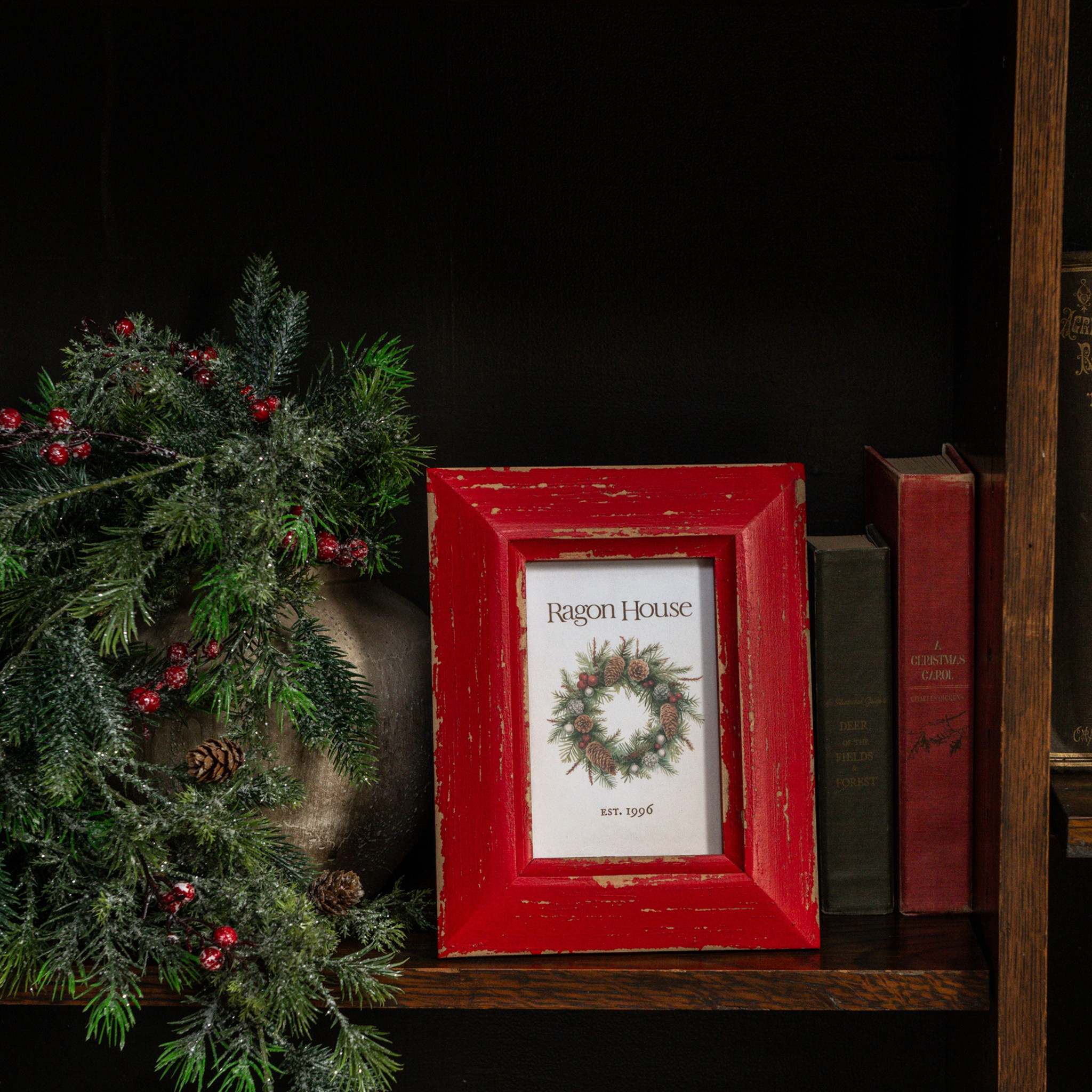 Red Chippy Photo Frame, 4" × 6"