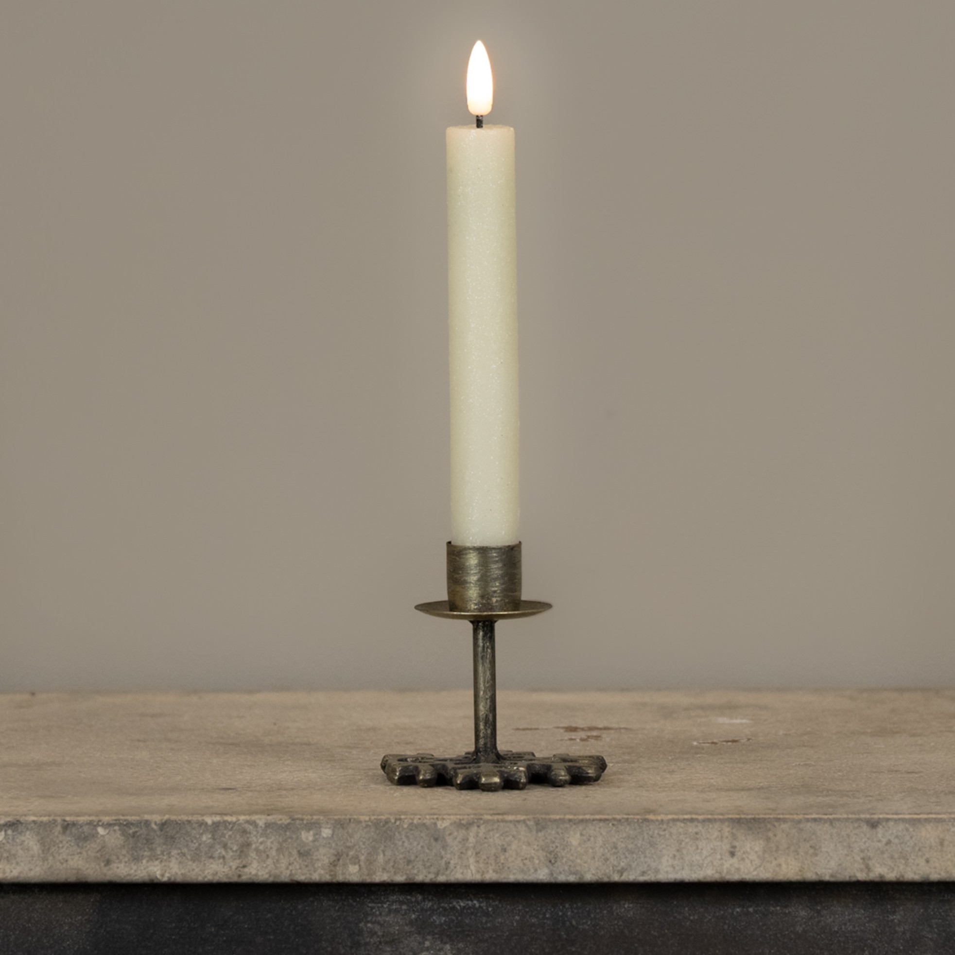 Gold Snowflake Taper Candle Holder, 3", photo 2 of 3