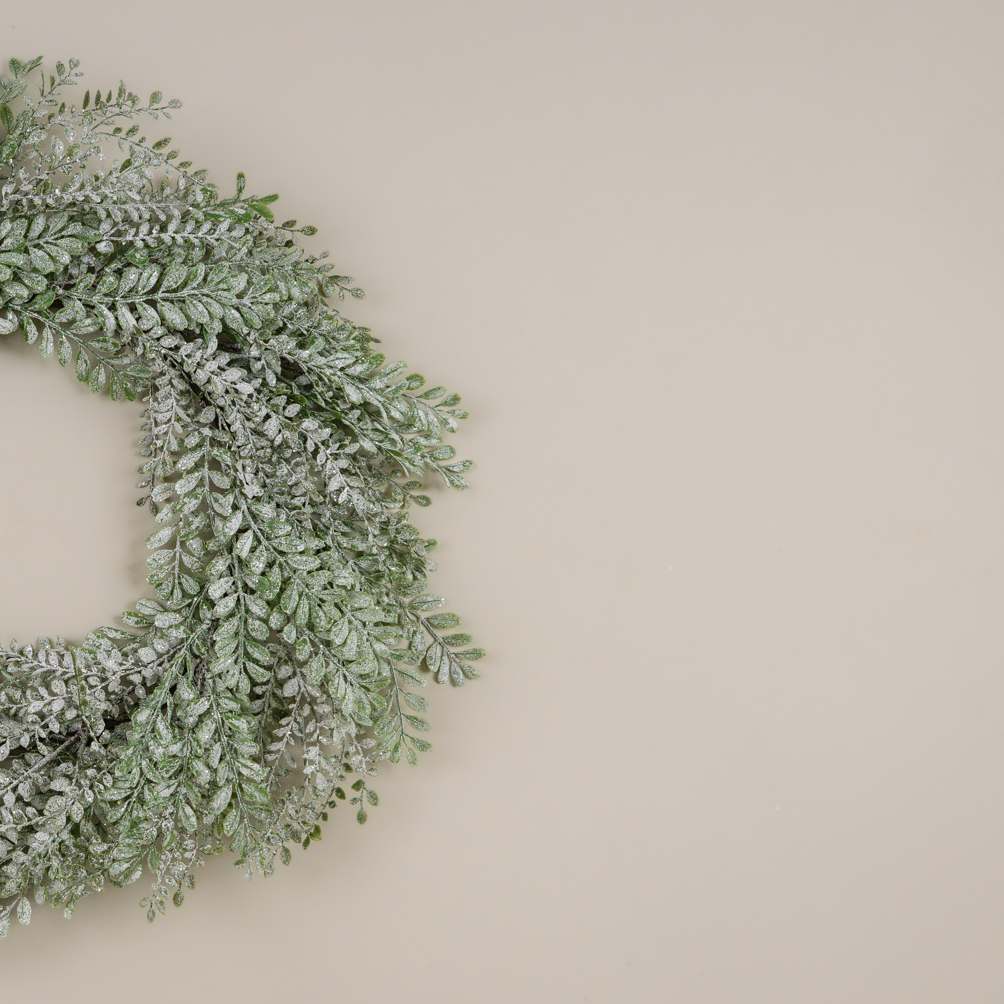 Frosted Boxwood Wreath, 24", photo 3 of 3