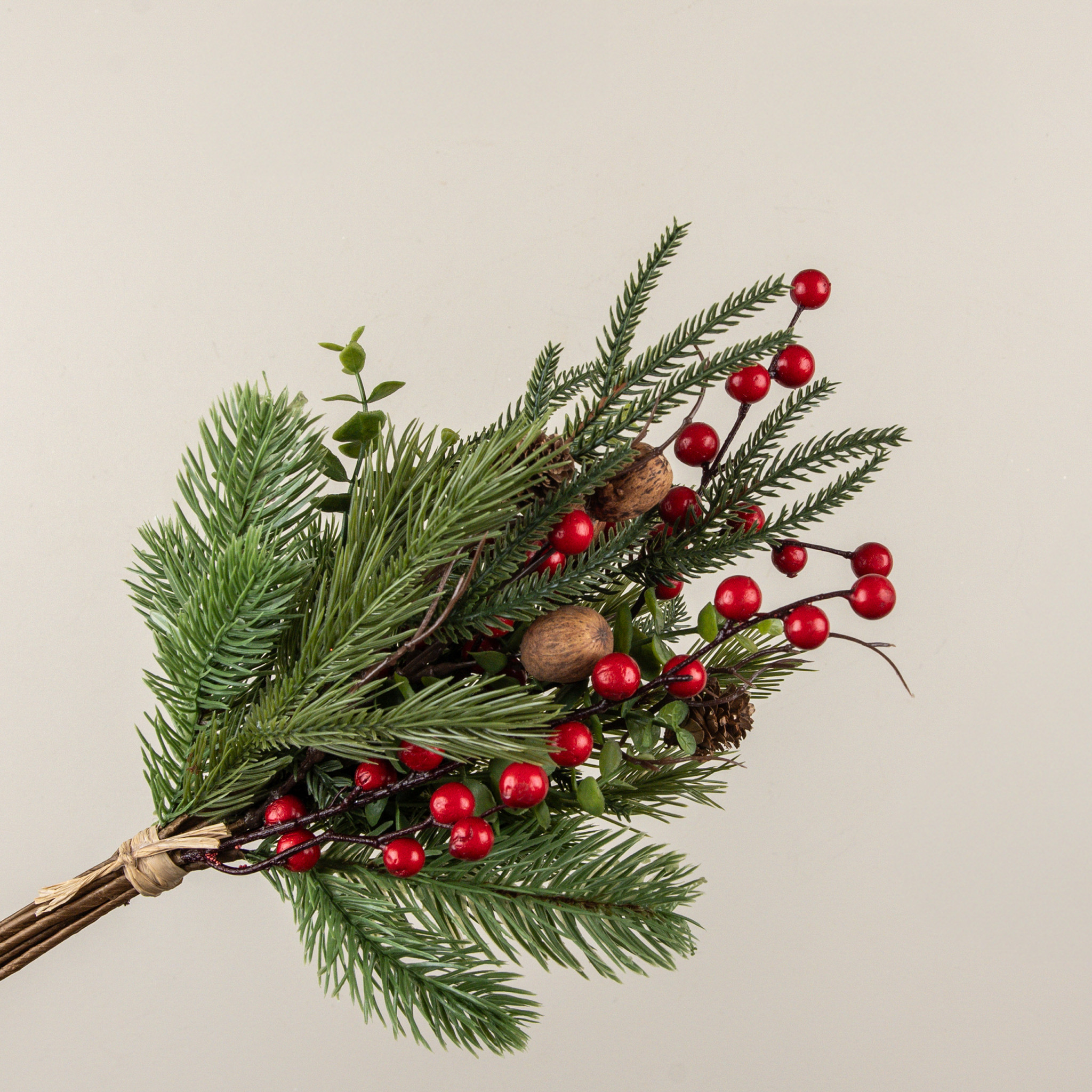 Mixed Pine Bouquet with Red Berries & Nuts, 19", photo 3 of 4