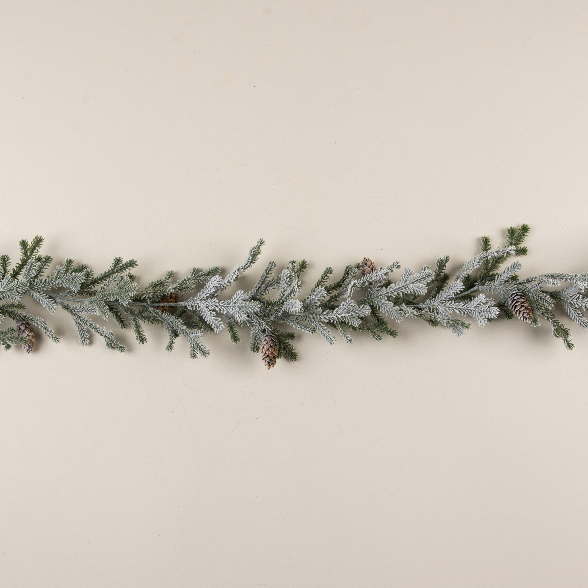 Flocked Pine with Pinecone Garland, 6 ft
