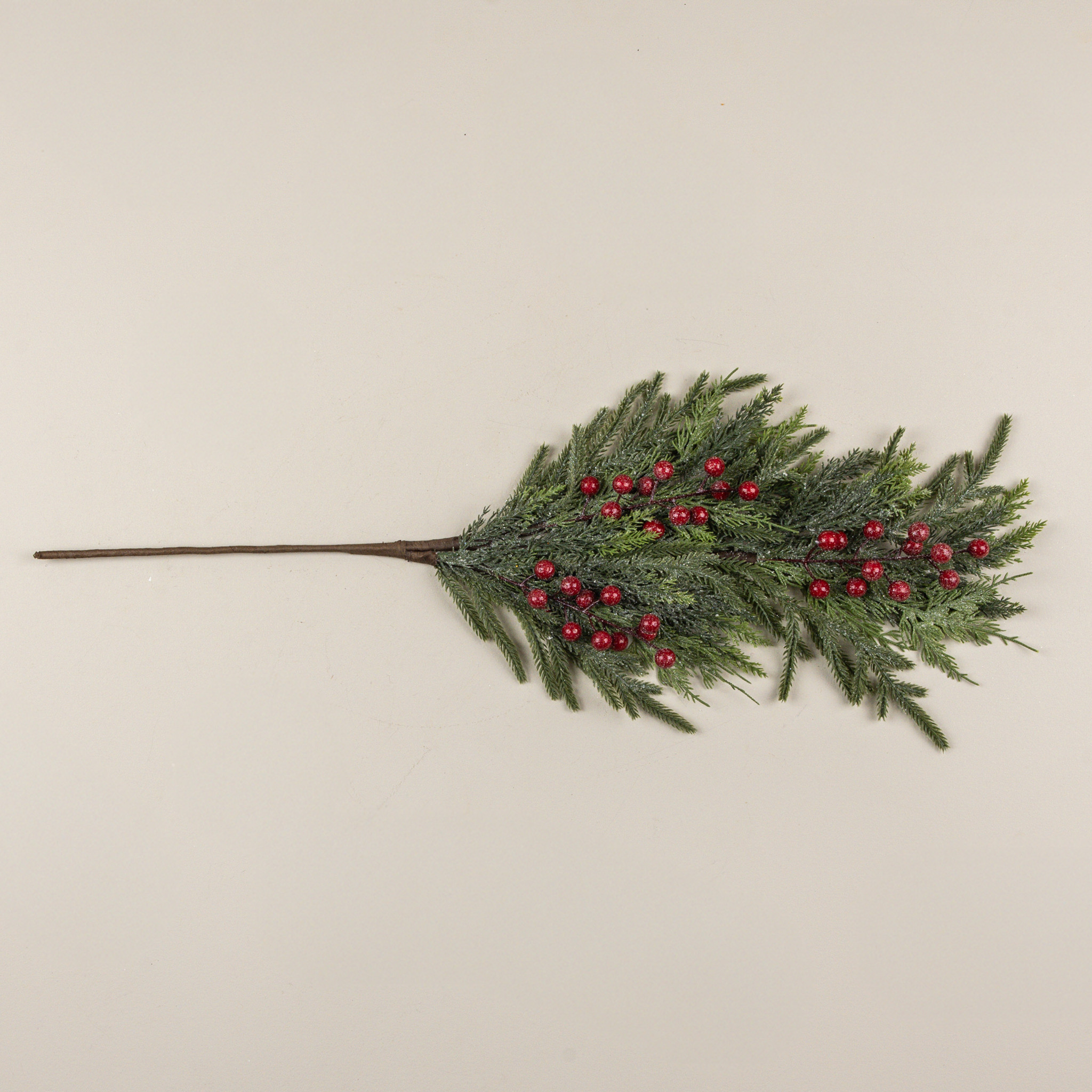 Glittered Pine & Red Berry Spray, 28", photo 3 of 3