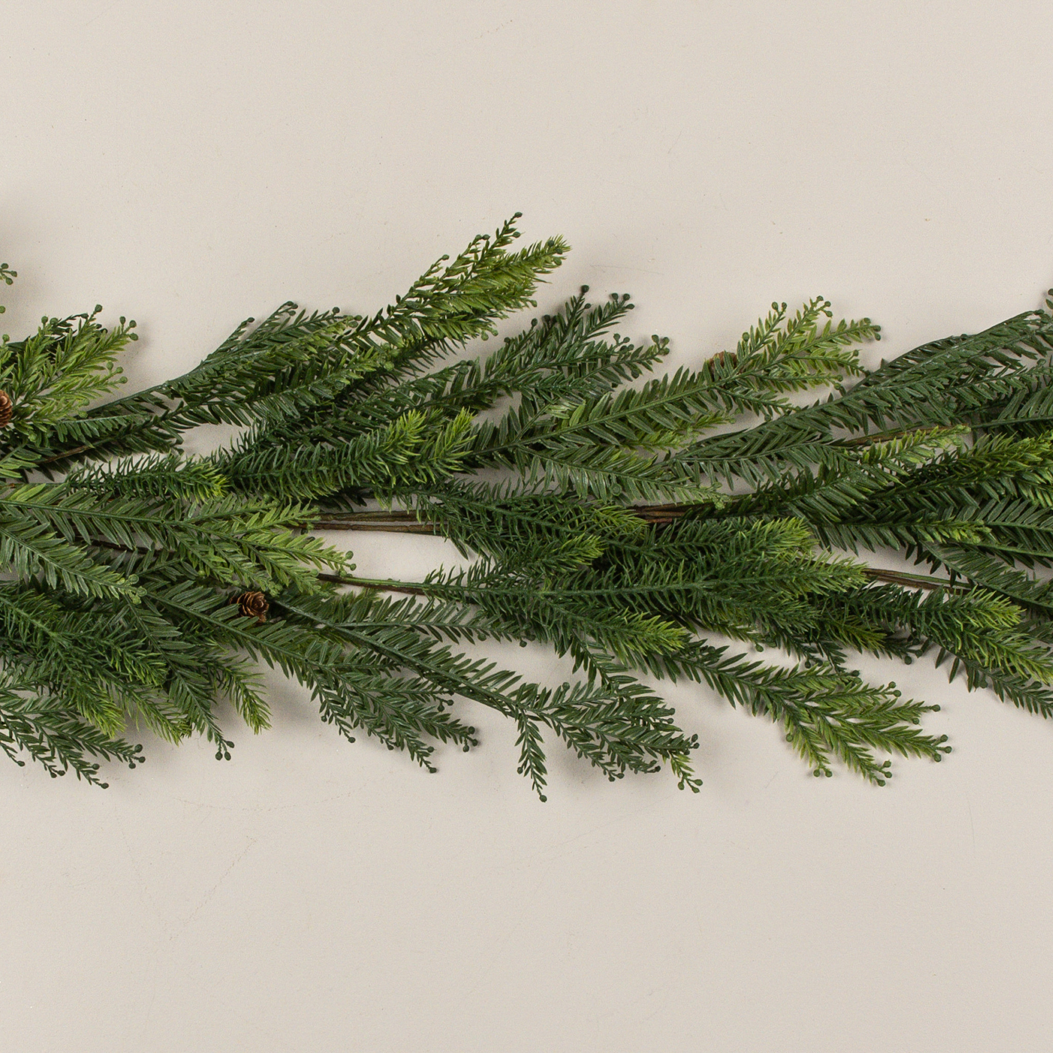 Eastern Hemlock & Mini Pinecone Garland, 4.75 ft, photo 2 of 3