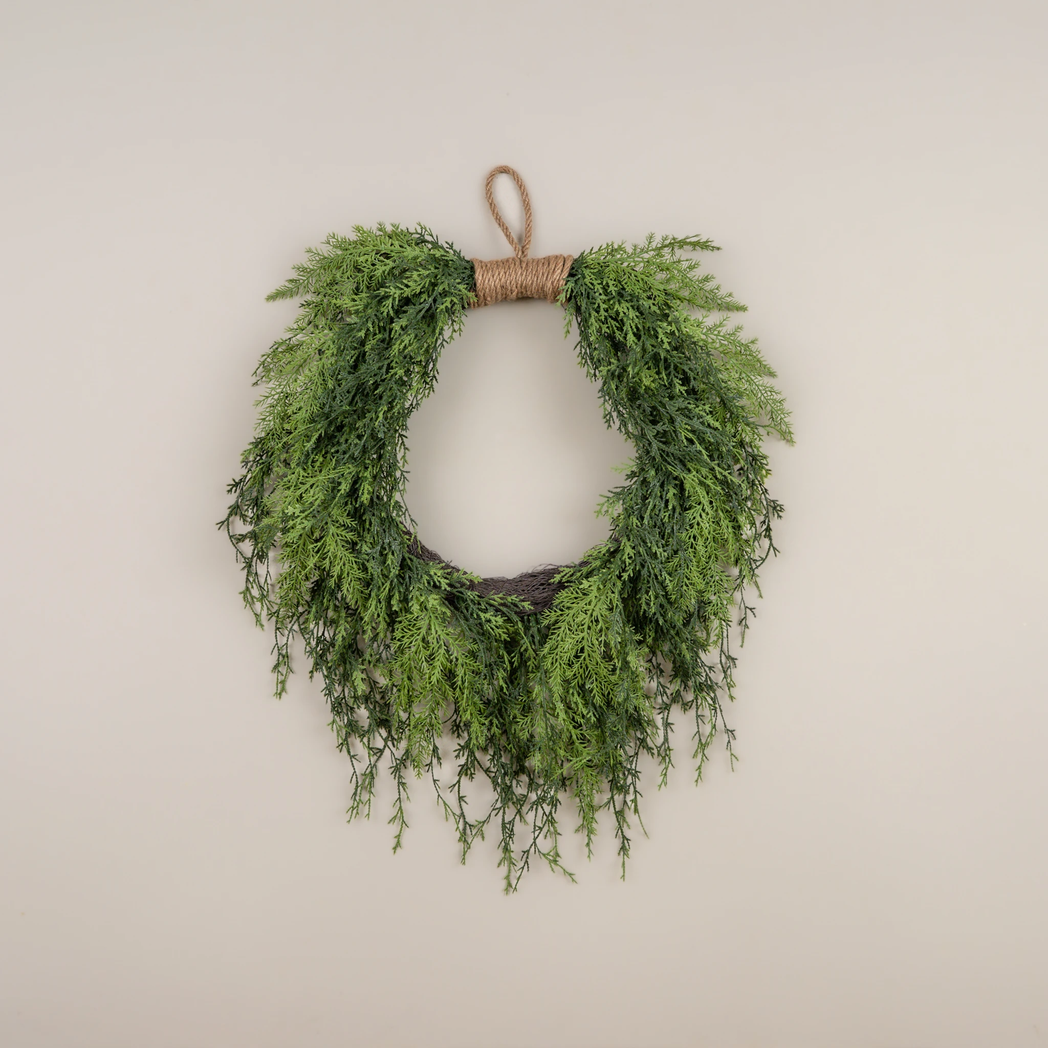 Weeping Cedar Hanging Wreath, 25", photo 2 of 3