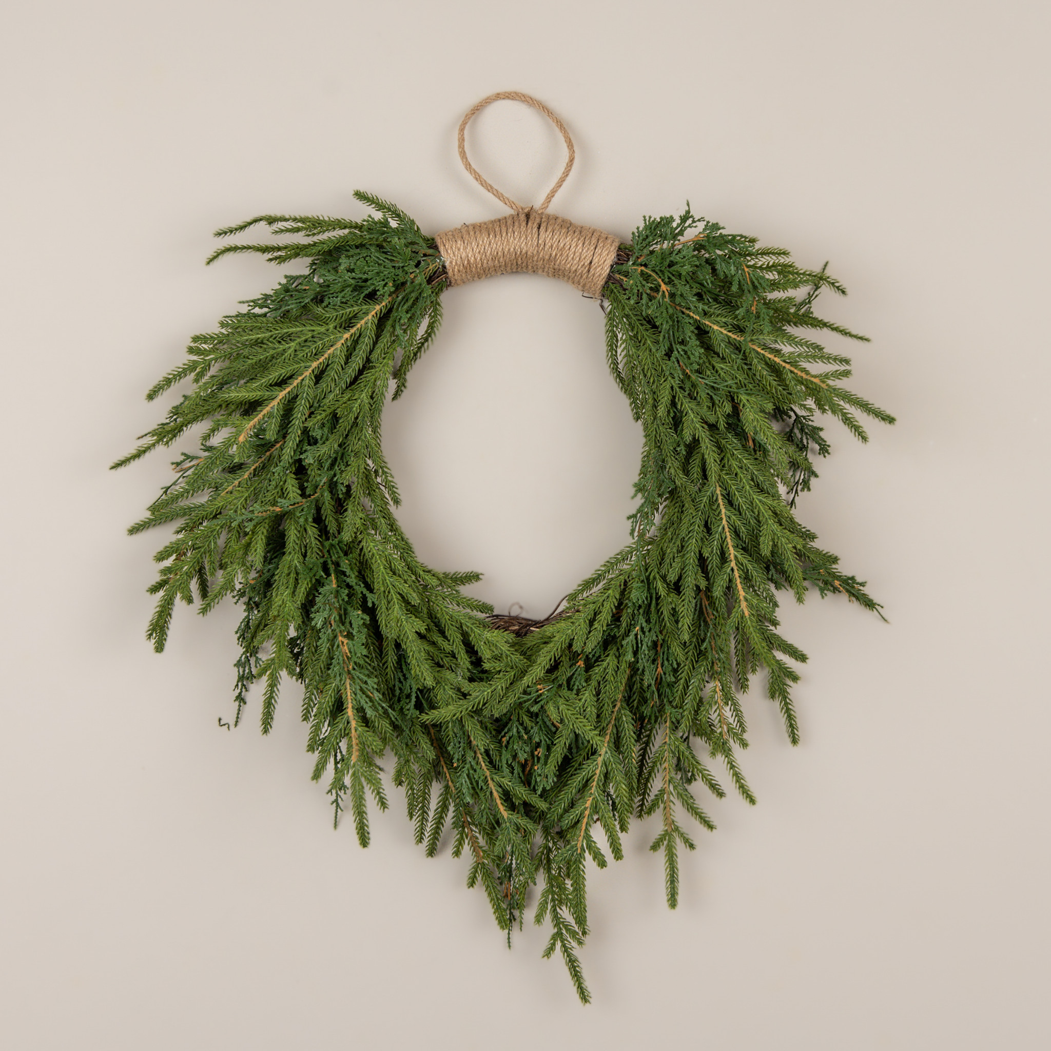 Hanging Soft Touch Cypress & Pine Wreath, 24"
