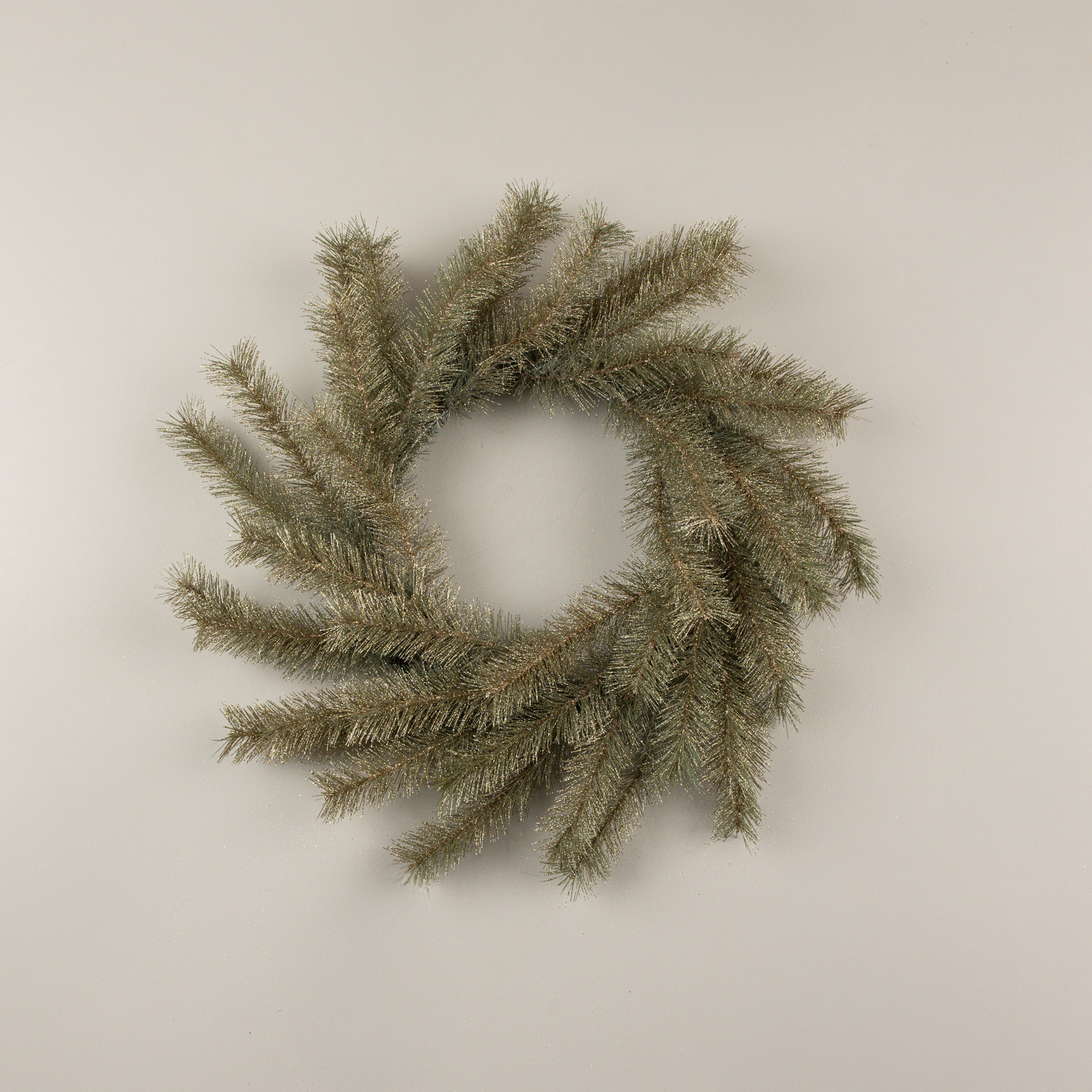 Gold Glittered Pine Wreath, 24", photo 2 of 4