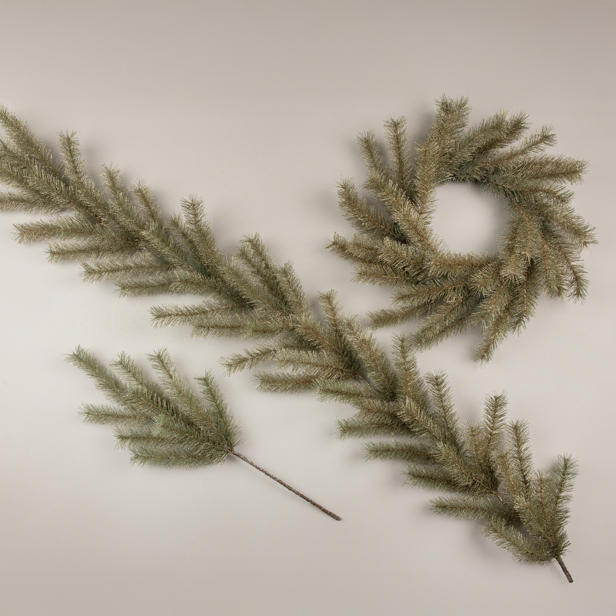 Gold Glittered Pine Garland, 6 ft, photo 3 of 3