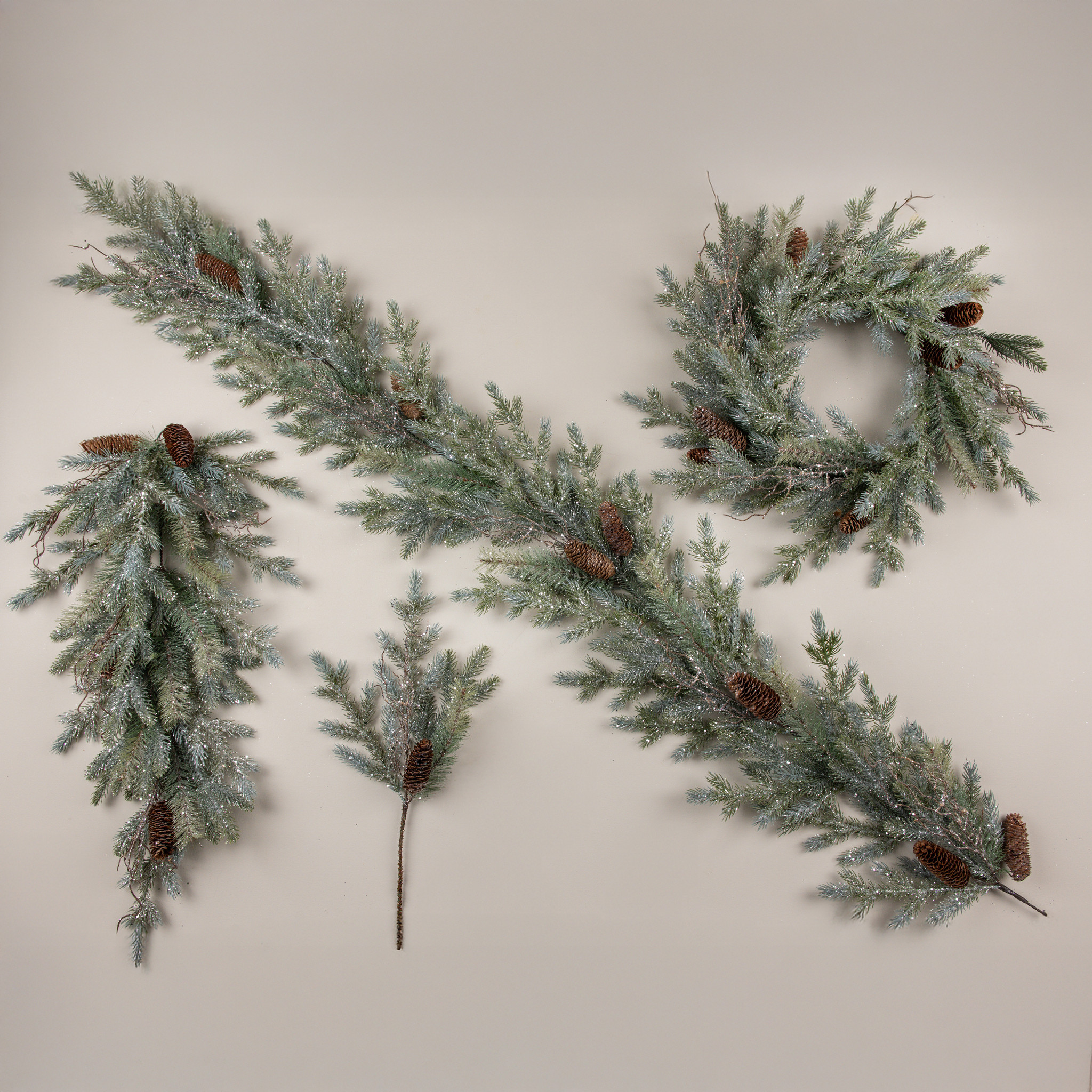 Glittered Pine & Twig Garland, 6 ft, photo 4 of 4