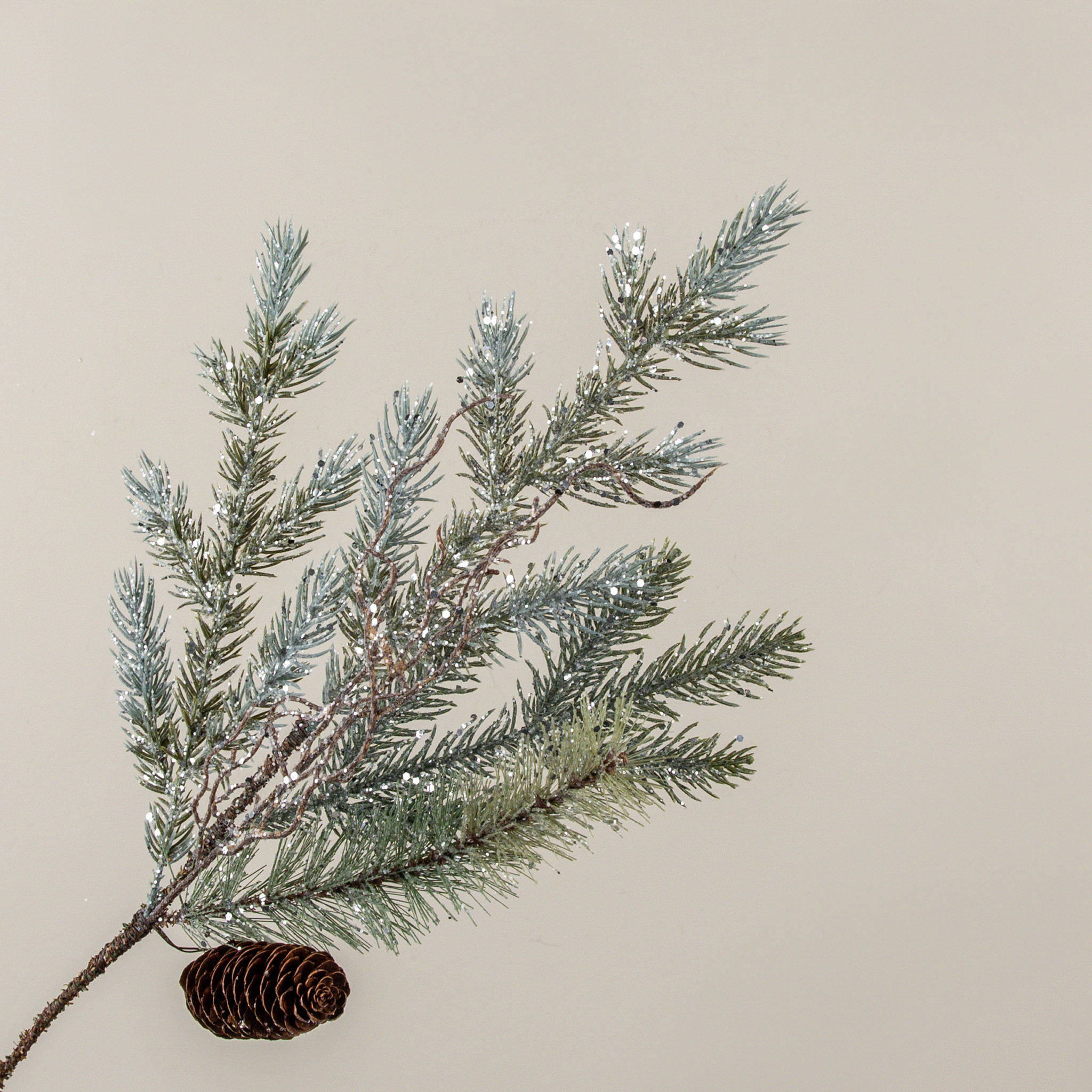Glittered Pine & Twig Spray, 20", photo 2 of 4