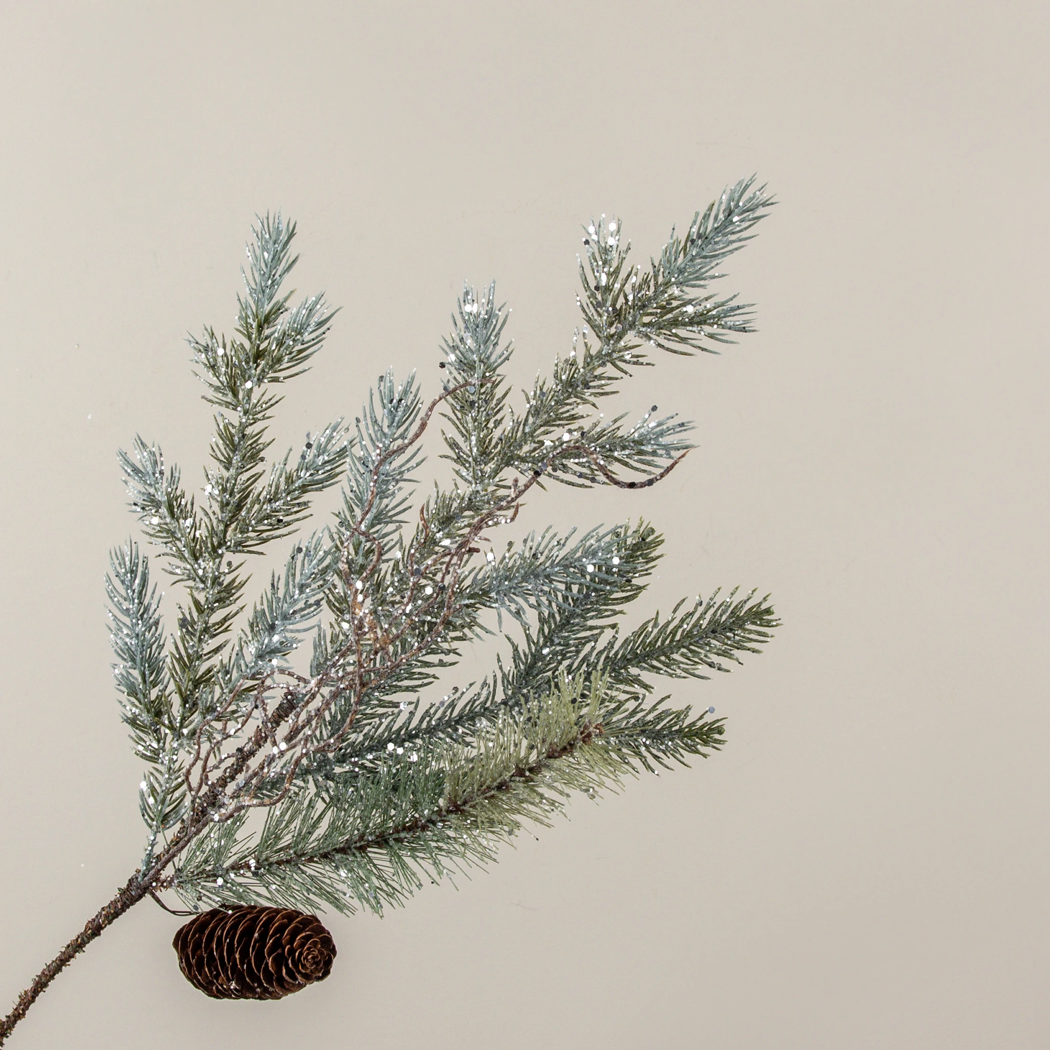 Glittered Pine & Twig Spray, 20", photo 2 of 4