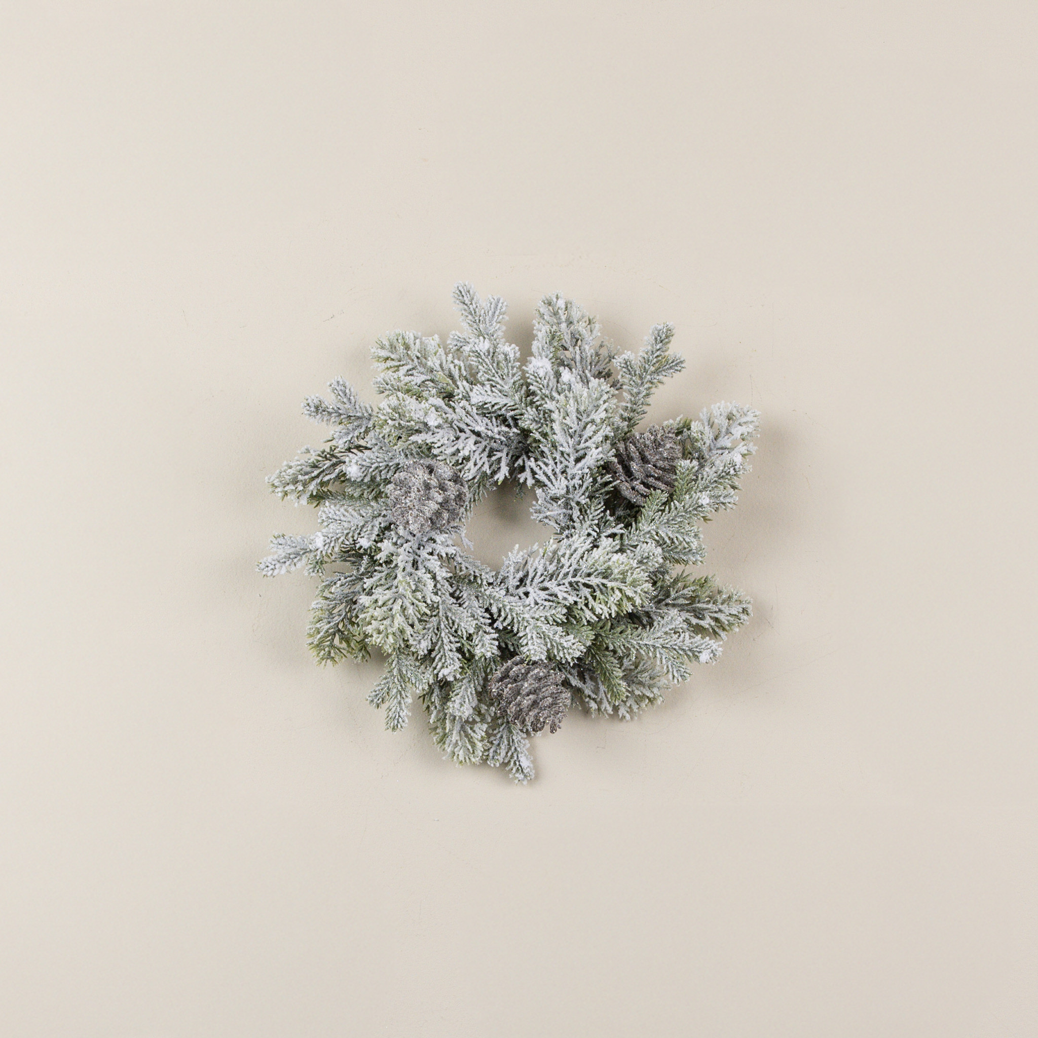 Glittered Pine & Pinecone Candle Ring, 12", photo 3 of 3