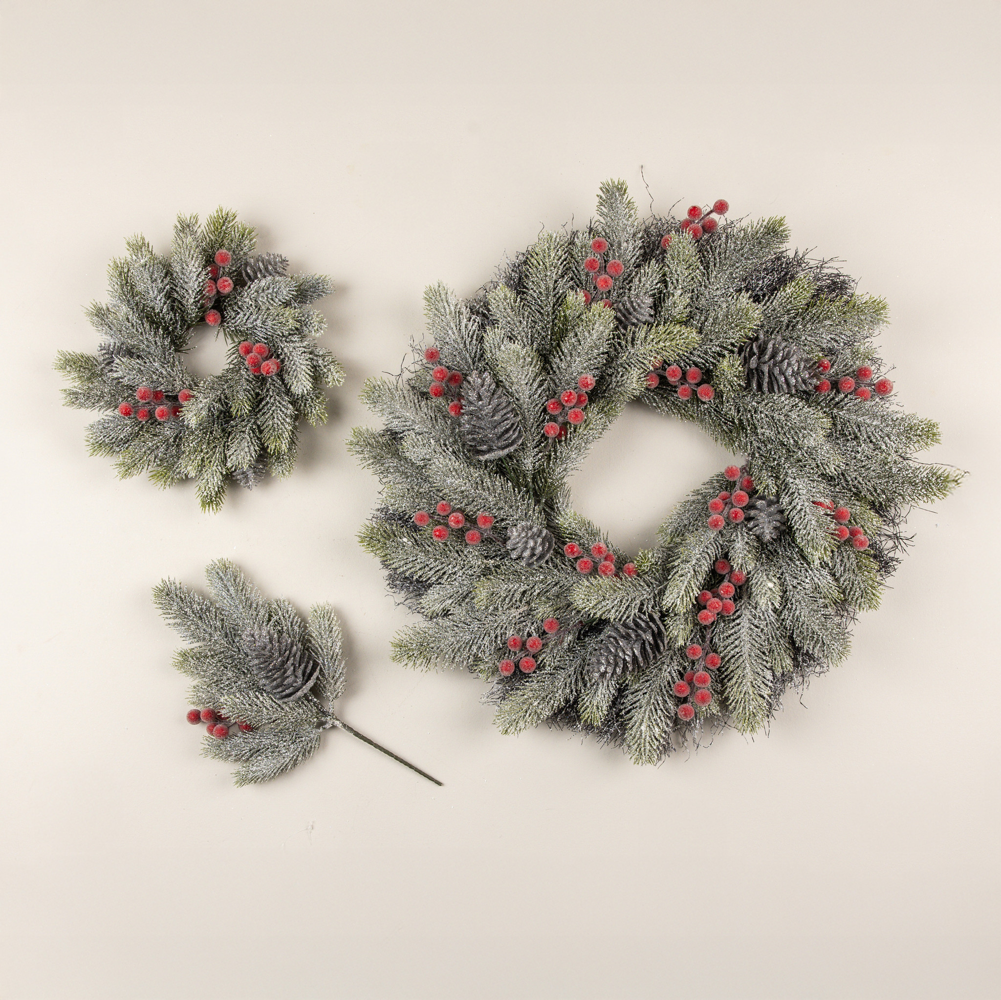 Frosted Pine & Berry Pick, 14.5", photo 4 of 4