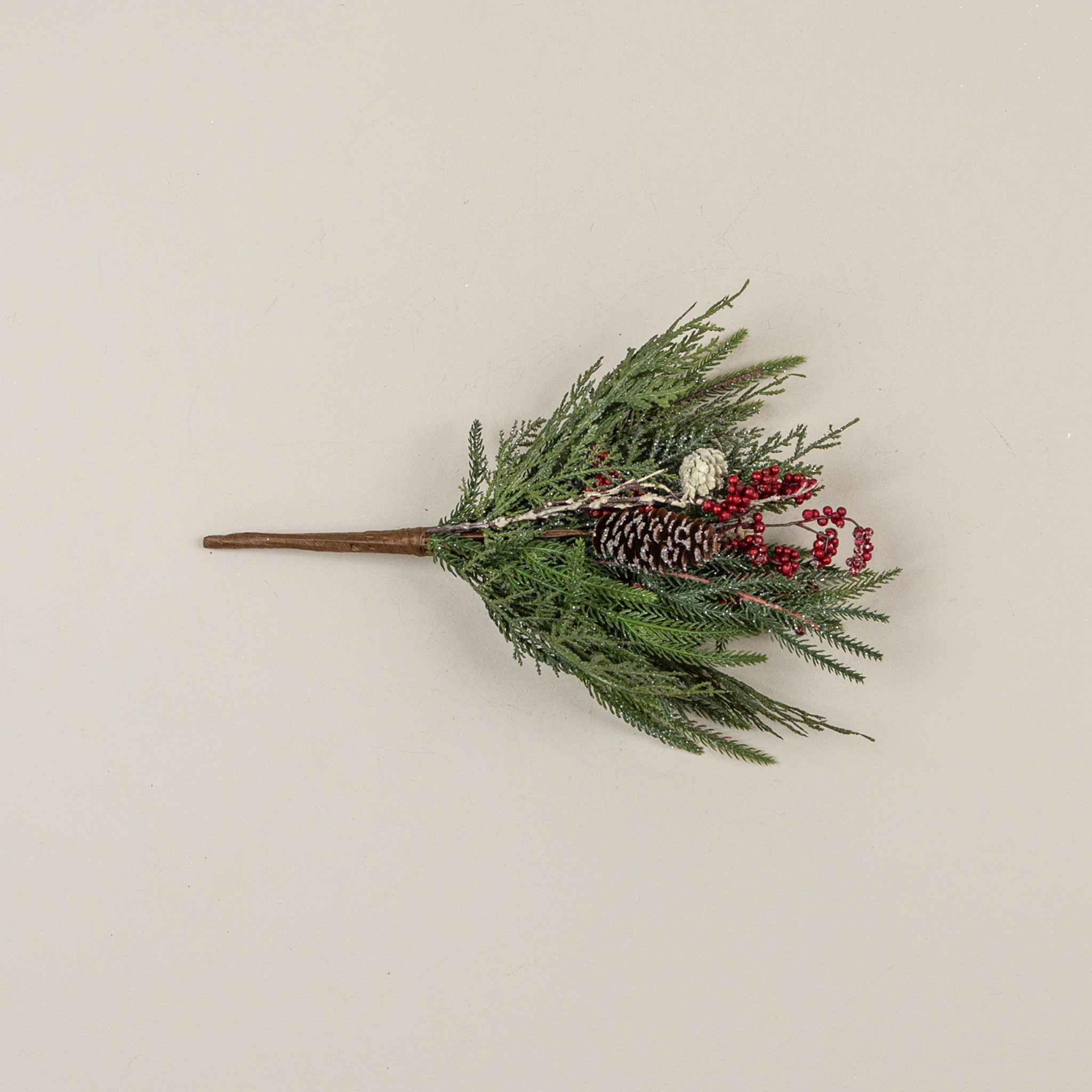 Cedar, Pine & Red Berries Bush, 17", photo 4 of 5