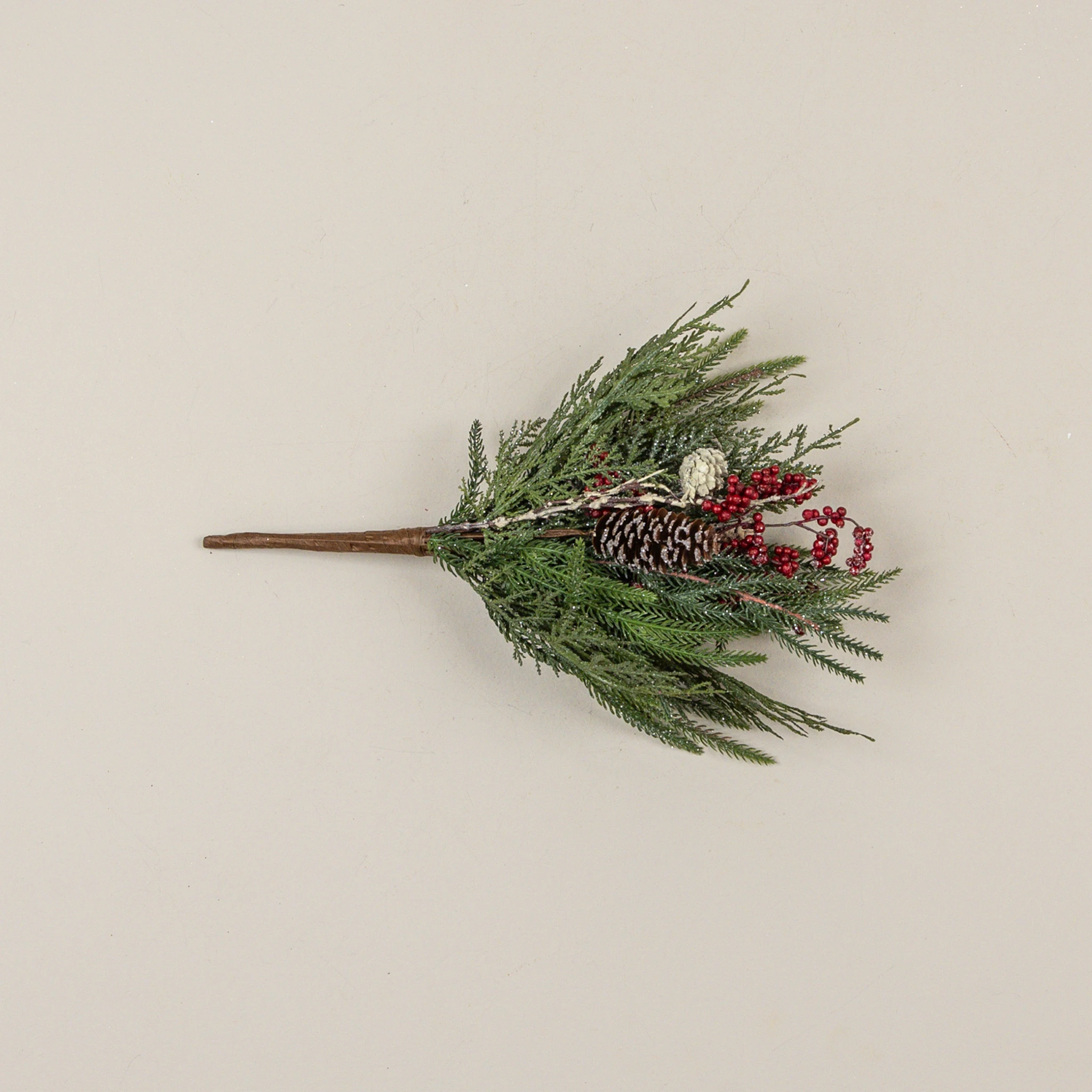 Cedar, Pine & Red Berries Bush, 17", photo 4 of 5