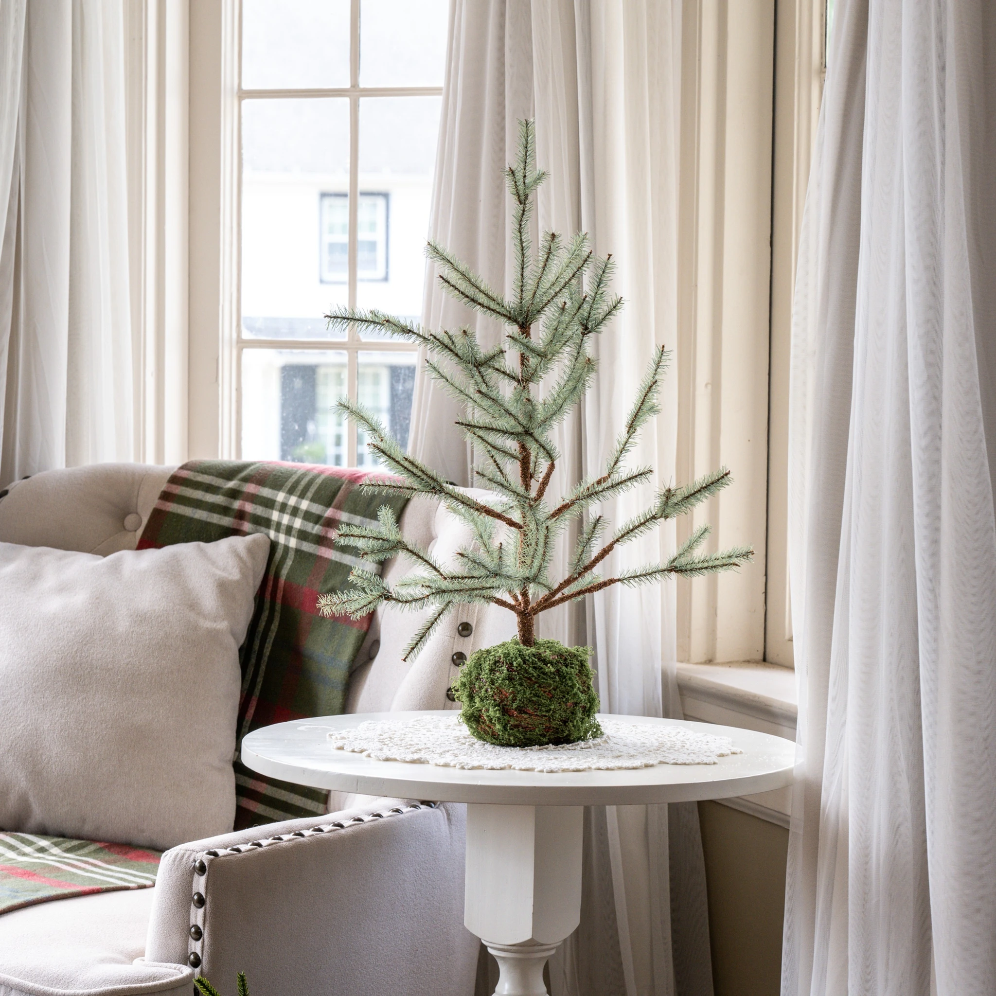 Light Green Pine Tree with Moss Base, 22.5", photo 2 of 5