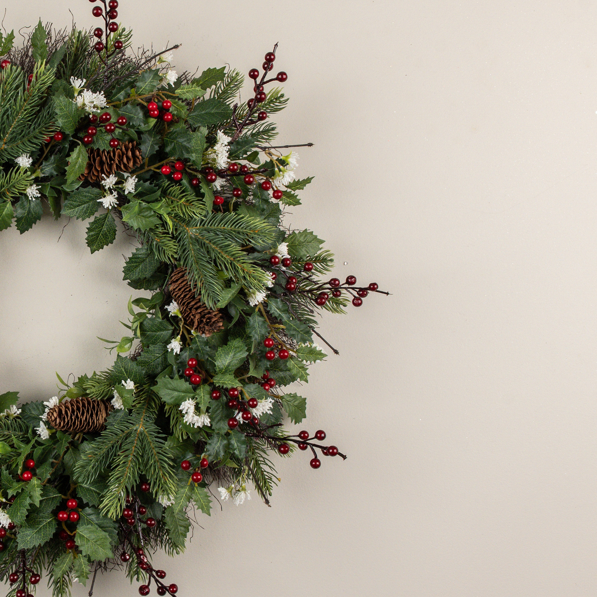 Holly, Pine, Berry & Wild Jasmine Wreath, 24", photo 2 of 3