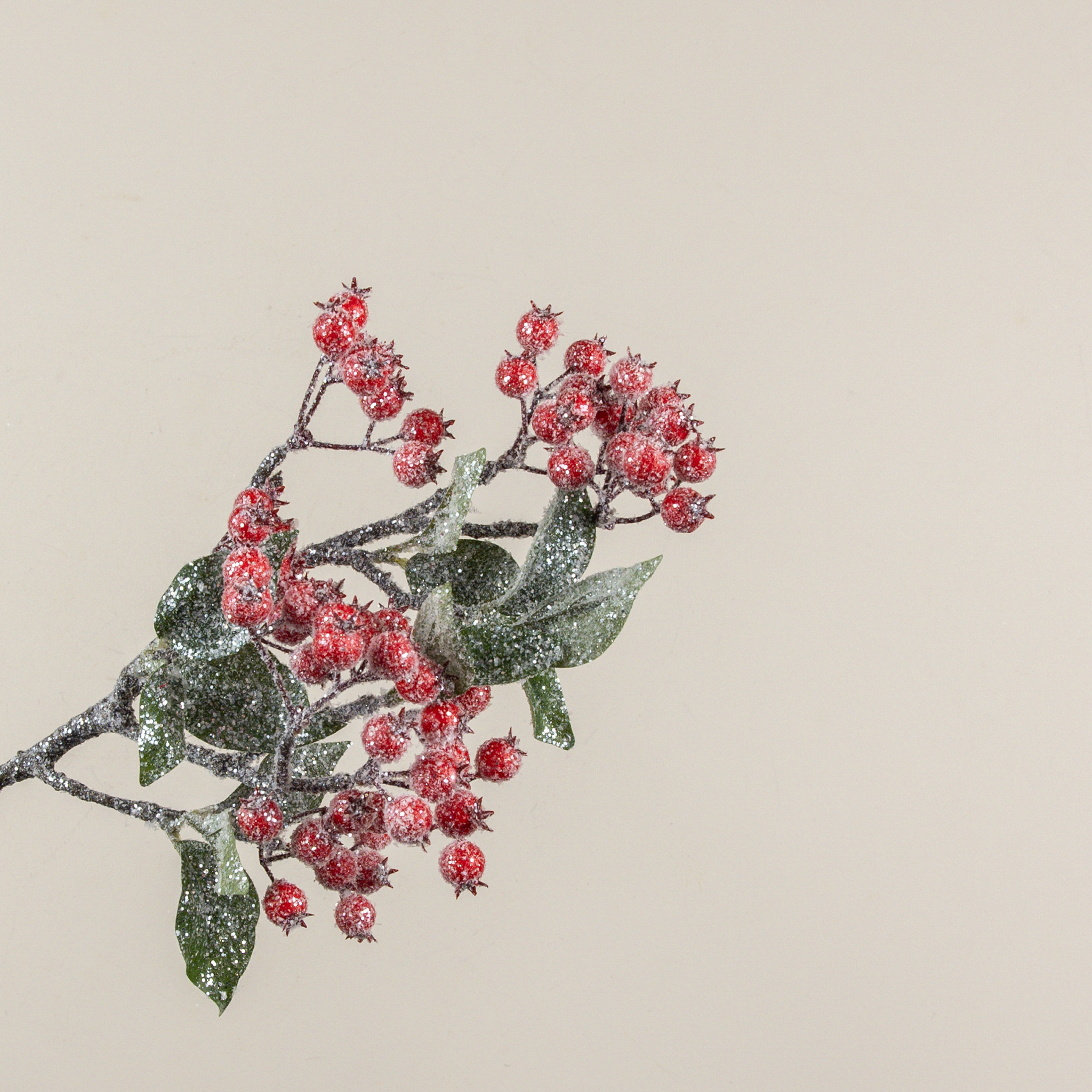 Glittered Red Berry Spray, 25", photo 3 of 4